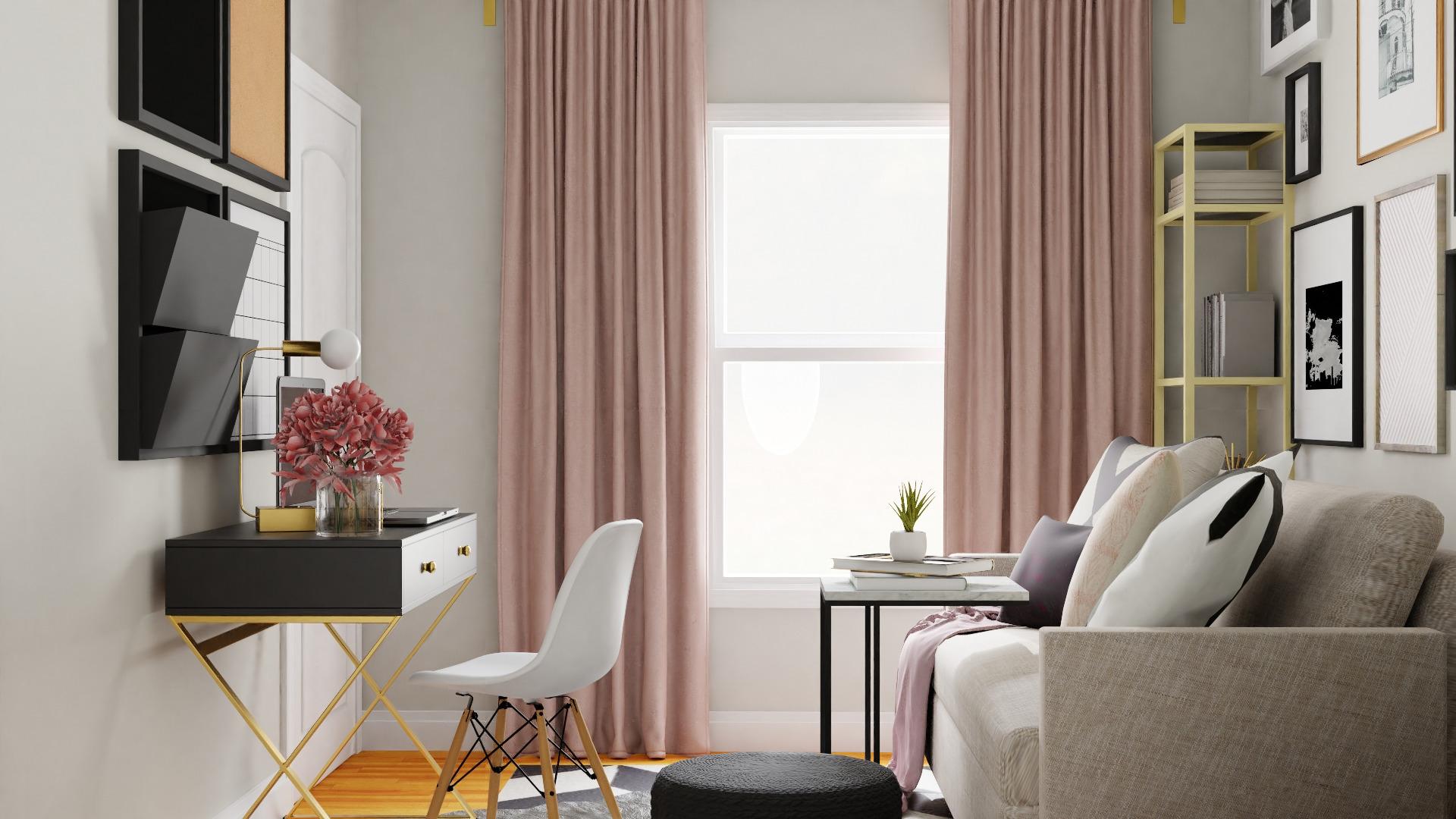 Building an Empire in This Modern Glam Home Office