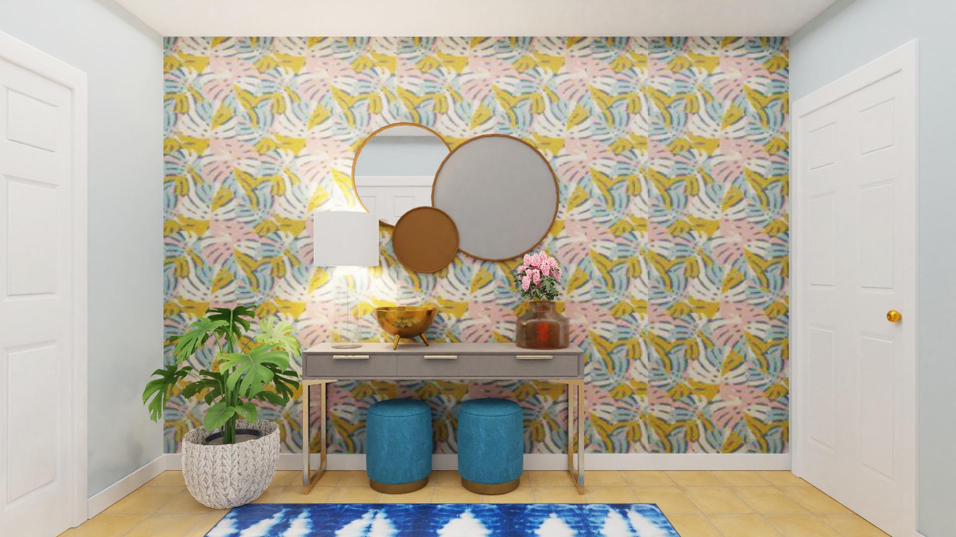 Bright & Colorful Eclectic Modern Entryway to Inspire