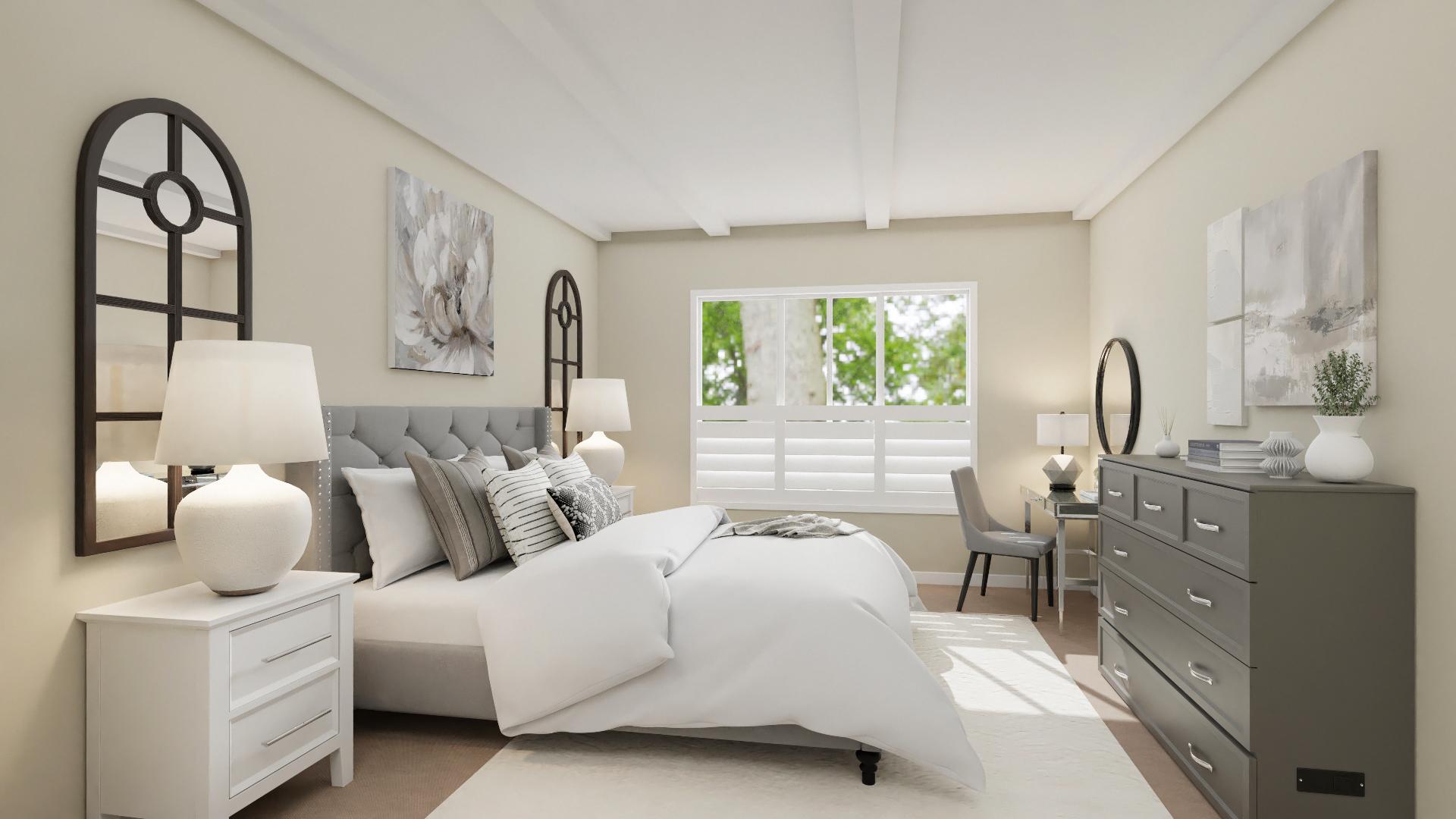Absolutely Dreamy Transitional Bedroom with Modern Accents
