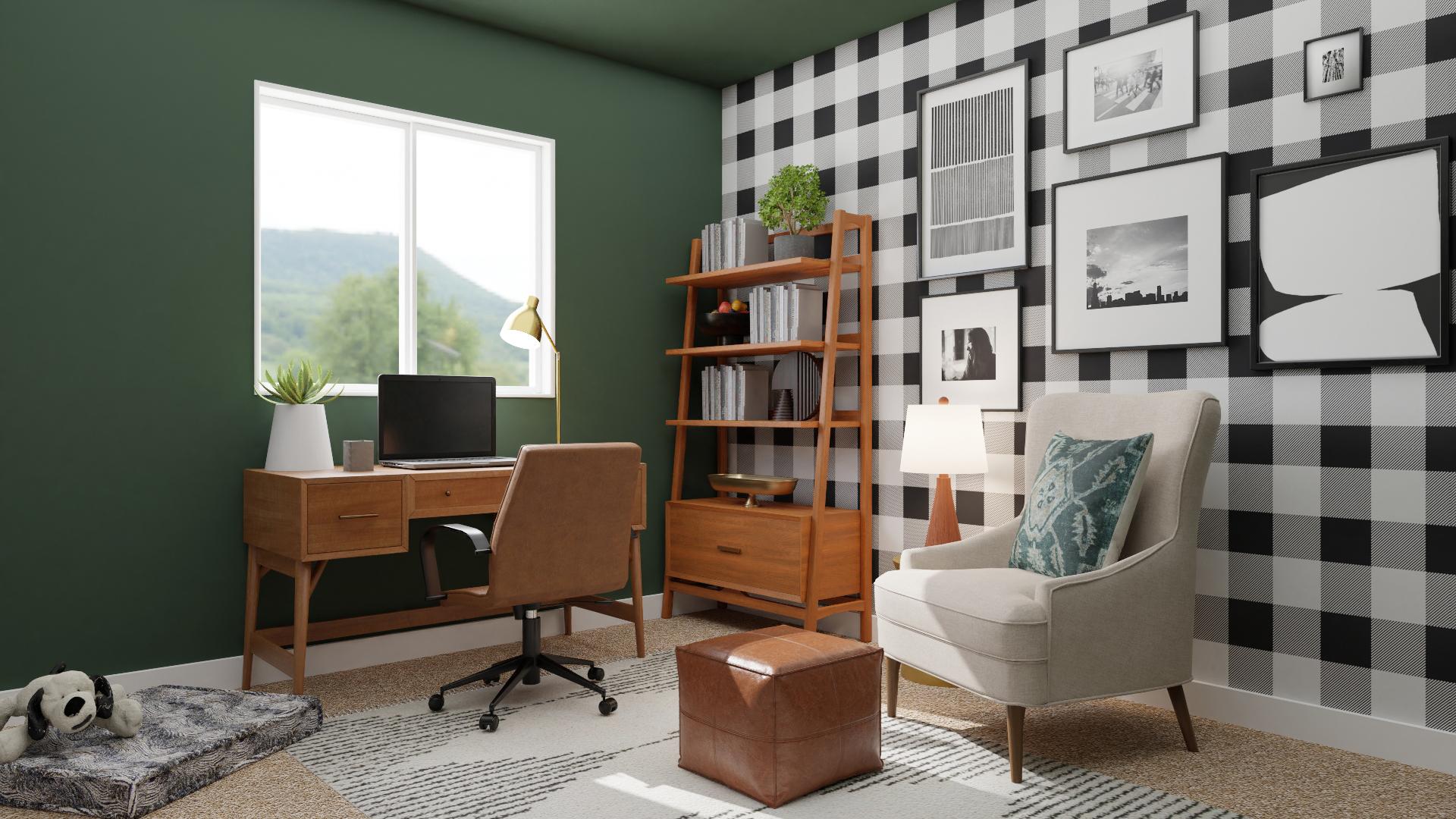 Eclectic Modern Home Office with Fall Vibes