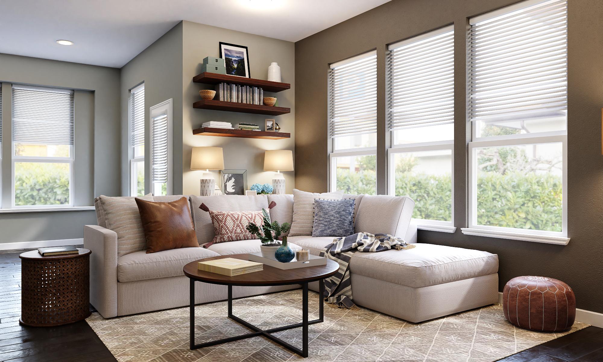 Warm & Cozy Modern Rustic Living Room