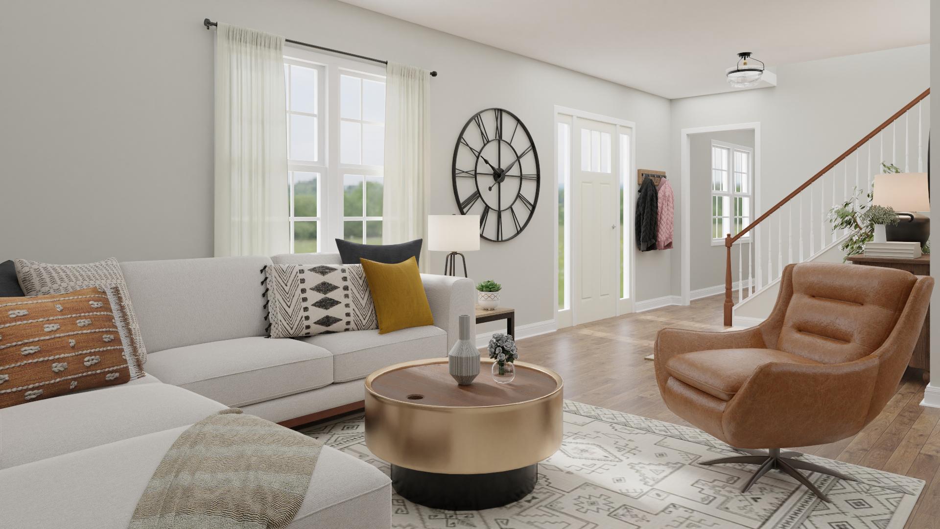 Airy Farmhouse Style Living Room Perfect for Lounging