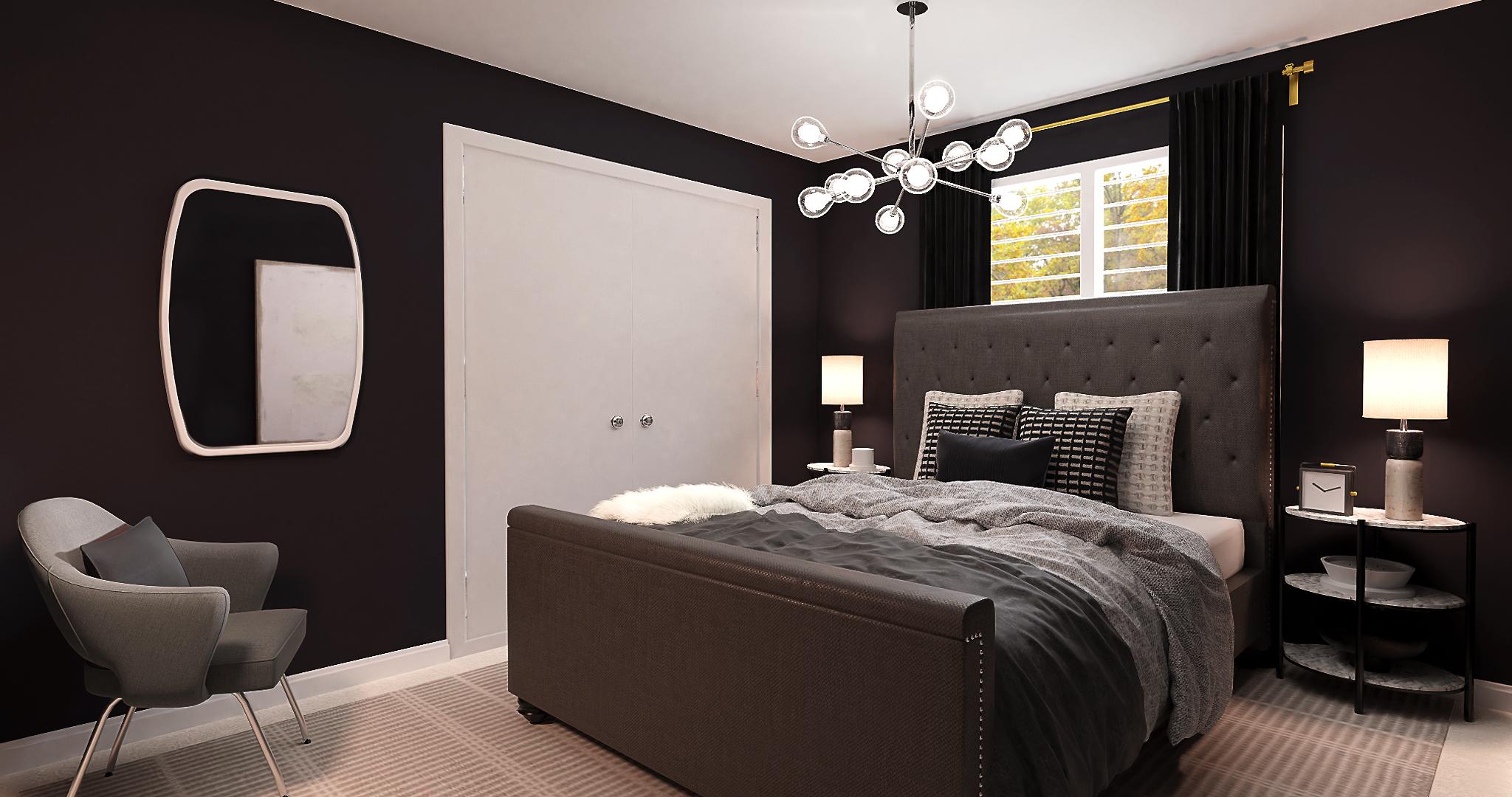 Chic Bedroom Design: Glamorous Yet Moody