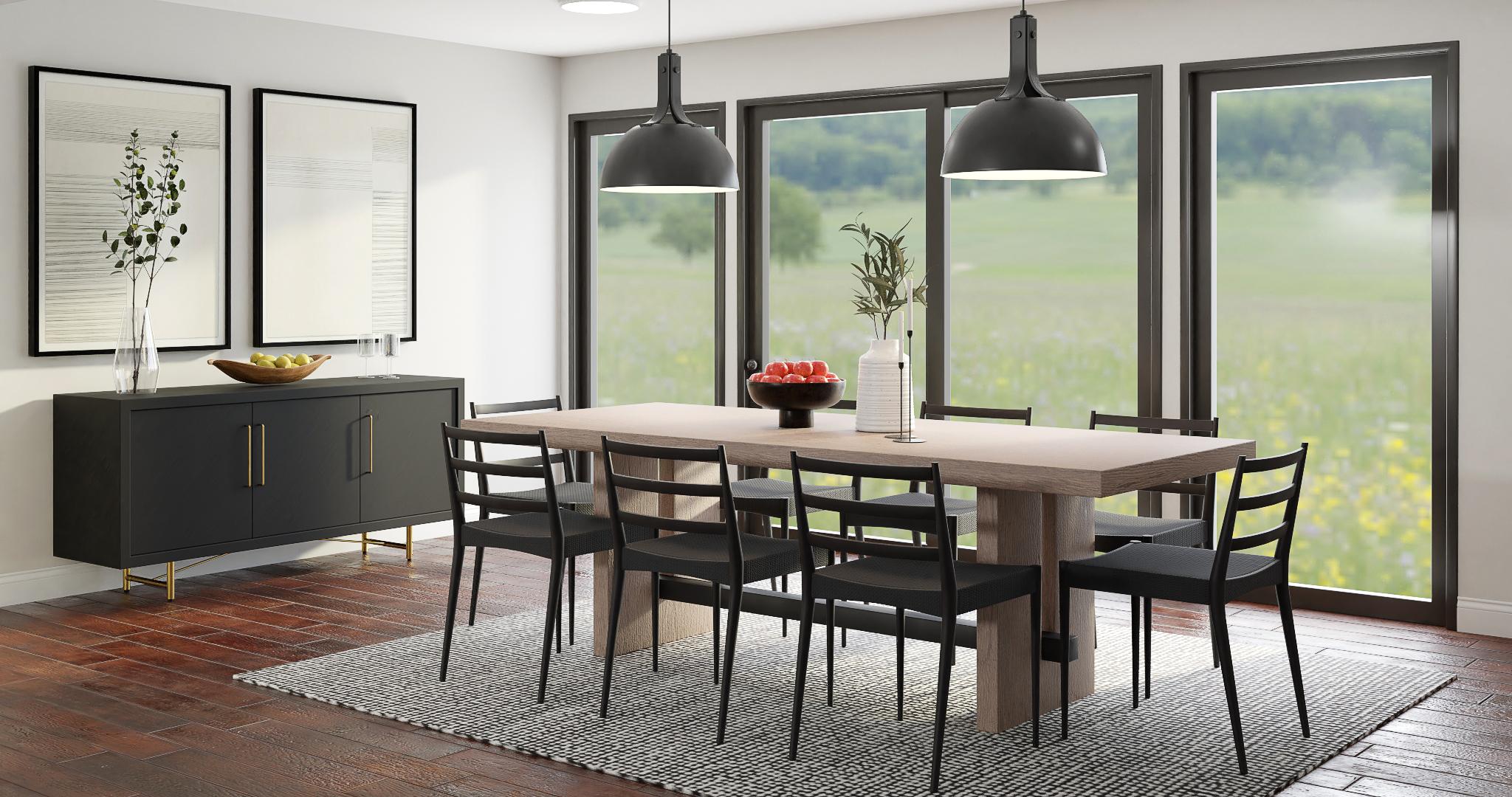 Open and Airy Minimalist Dining Room