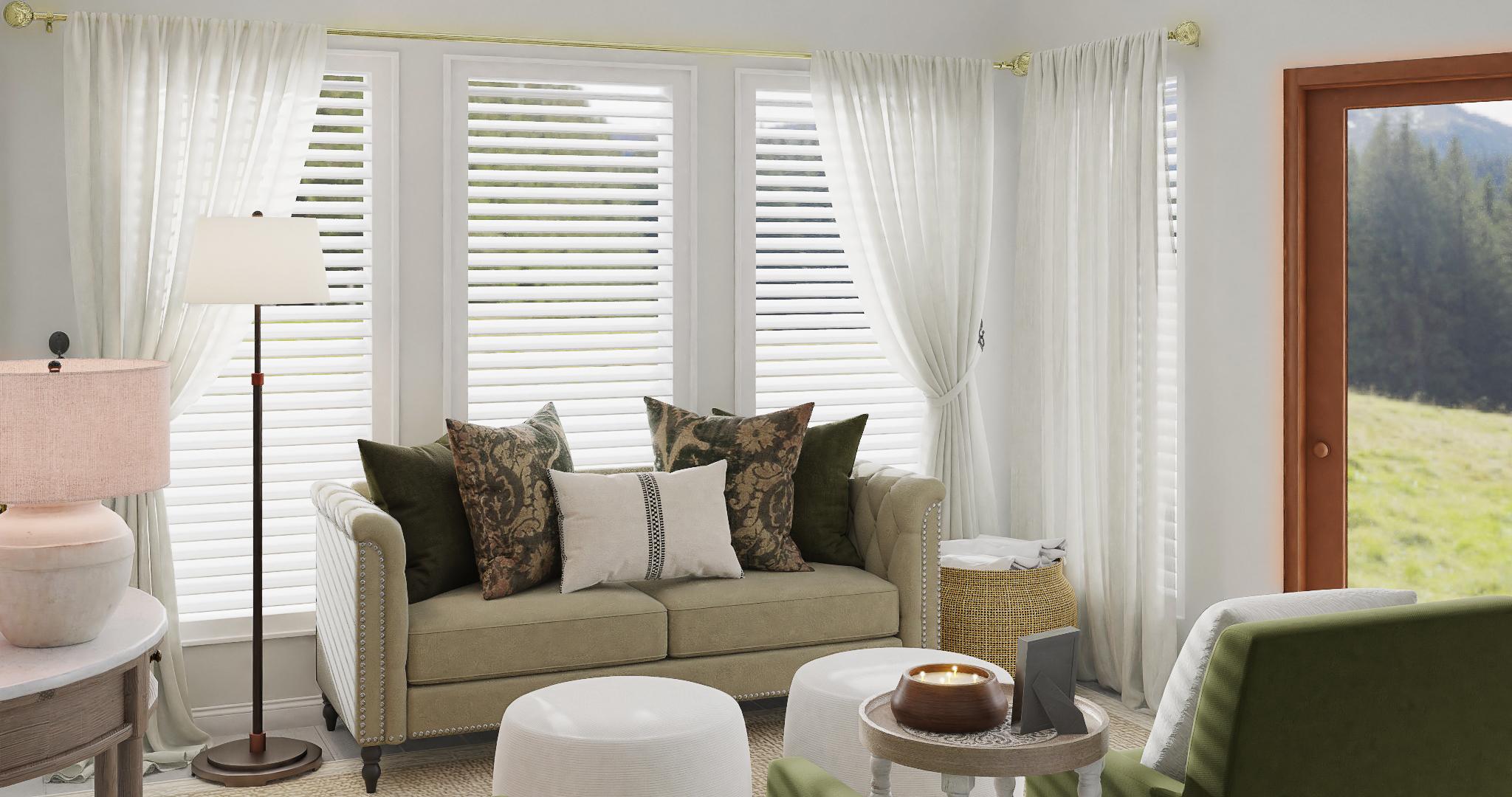 Parrot Green Lounge Chairs: A French Country Living Room