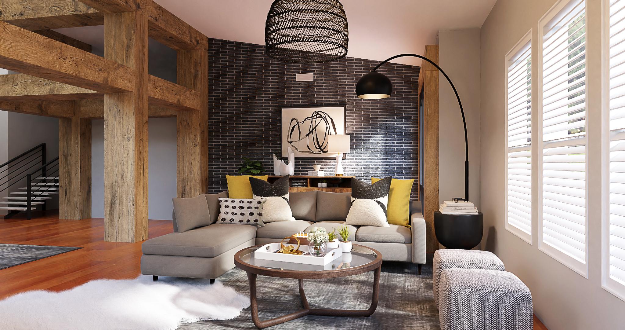 A Scandinavian Living-Dining Room In Exciting Hues