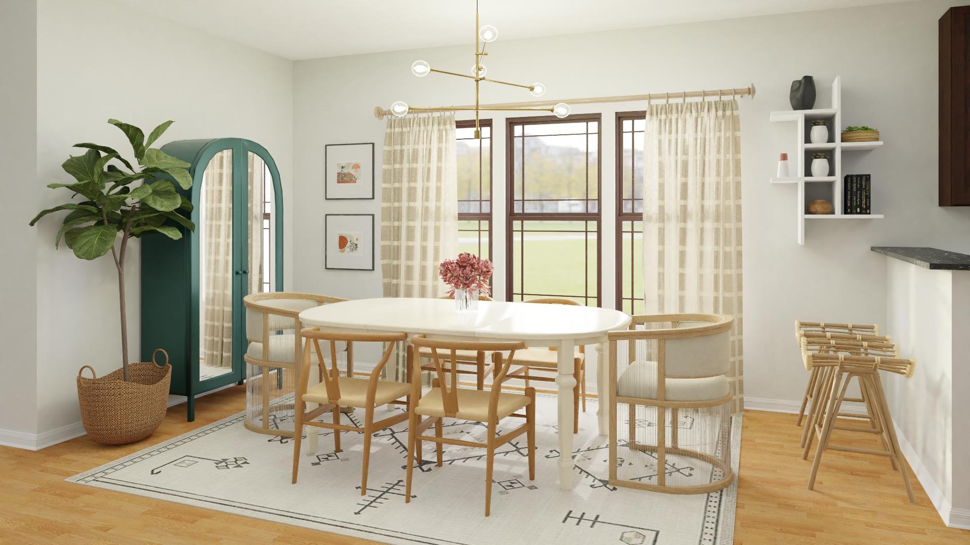Bright and Airy: Modern Bohemian Dining Room