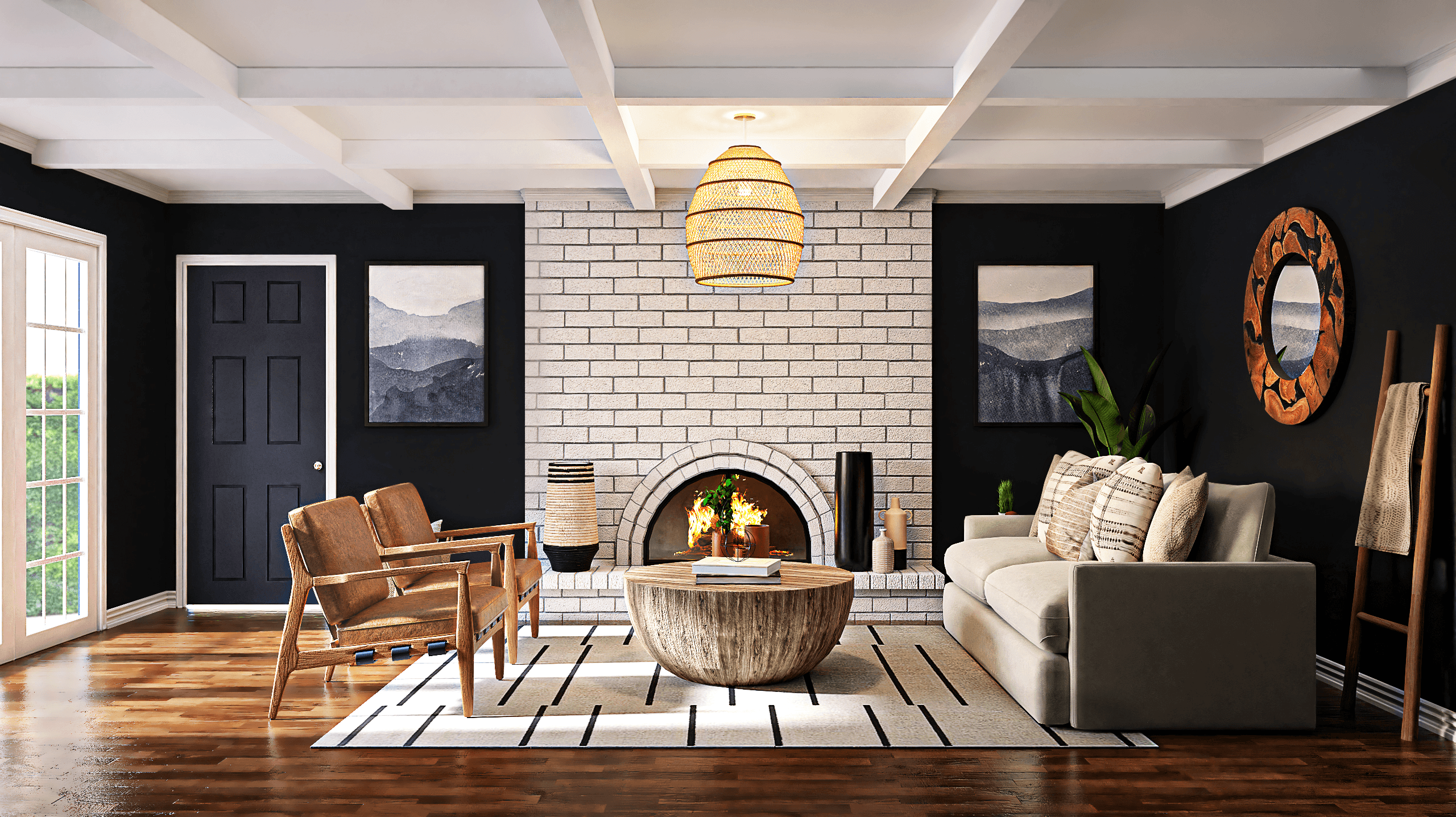 A Classy Modern Rustic Living Room