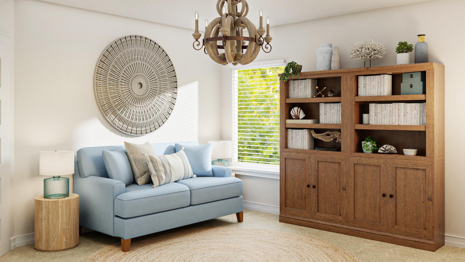 Bright & Blue: A Coastal Home Office