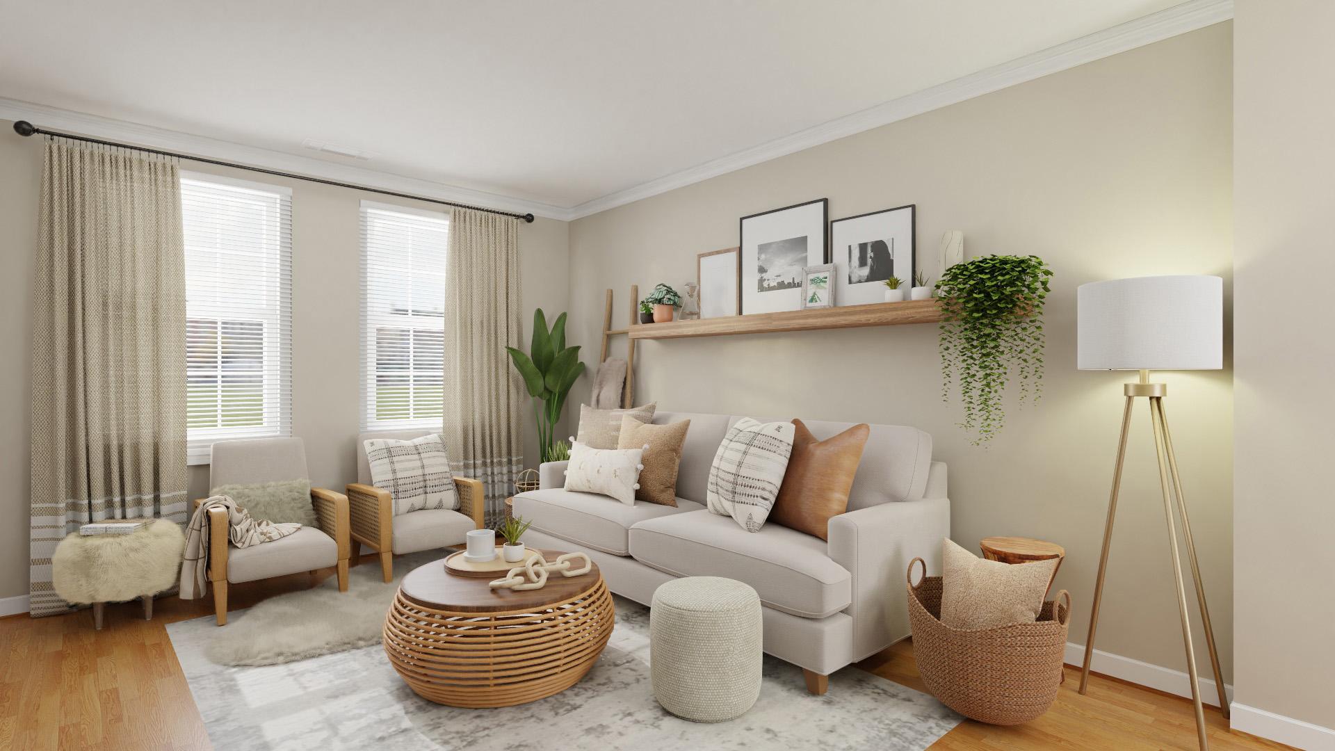 Calm and Serene Boho Living Room