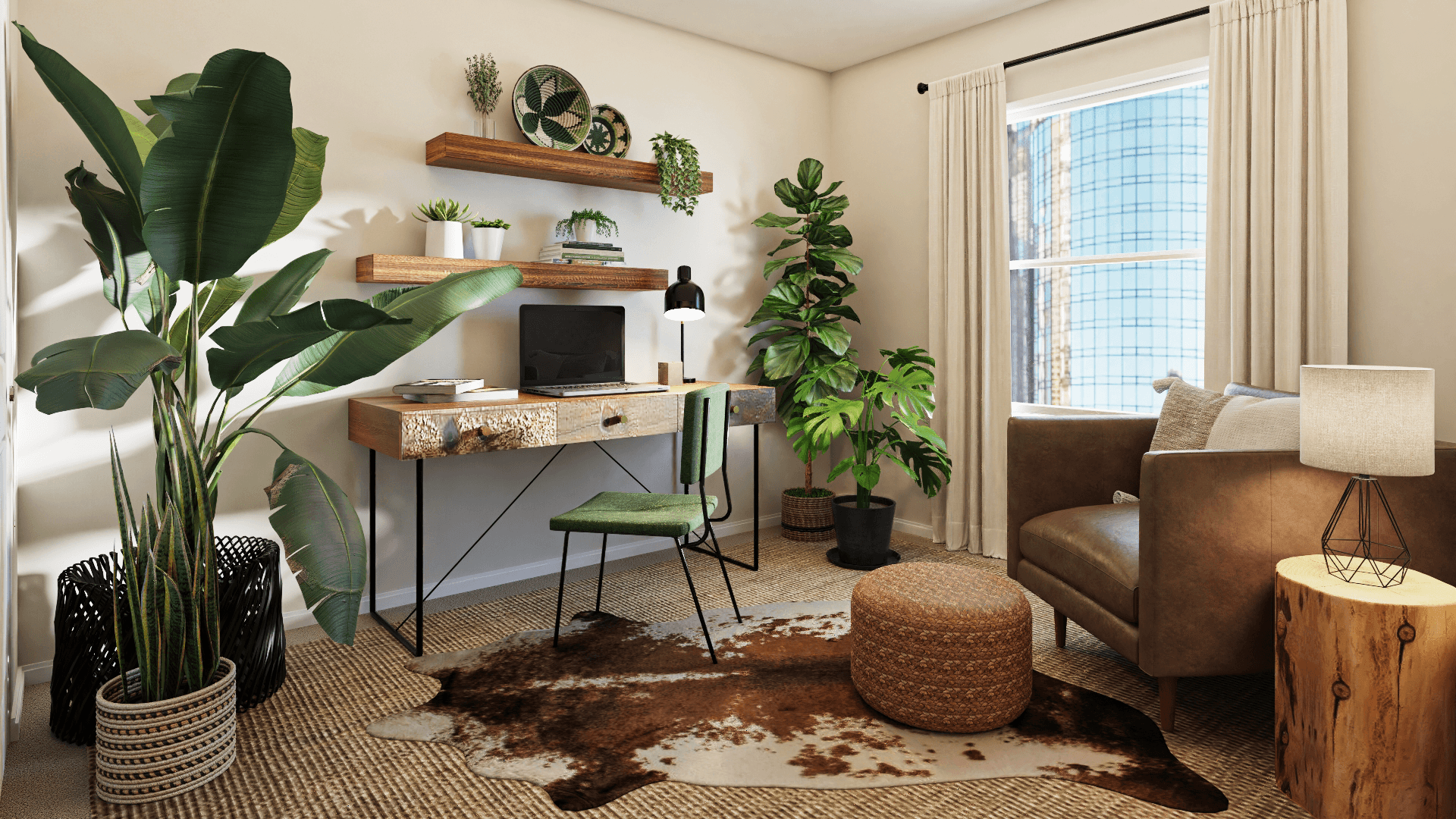 A Home Office That Welcomes The Outdoors Indoors