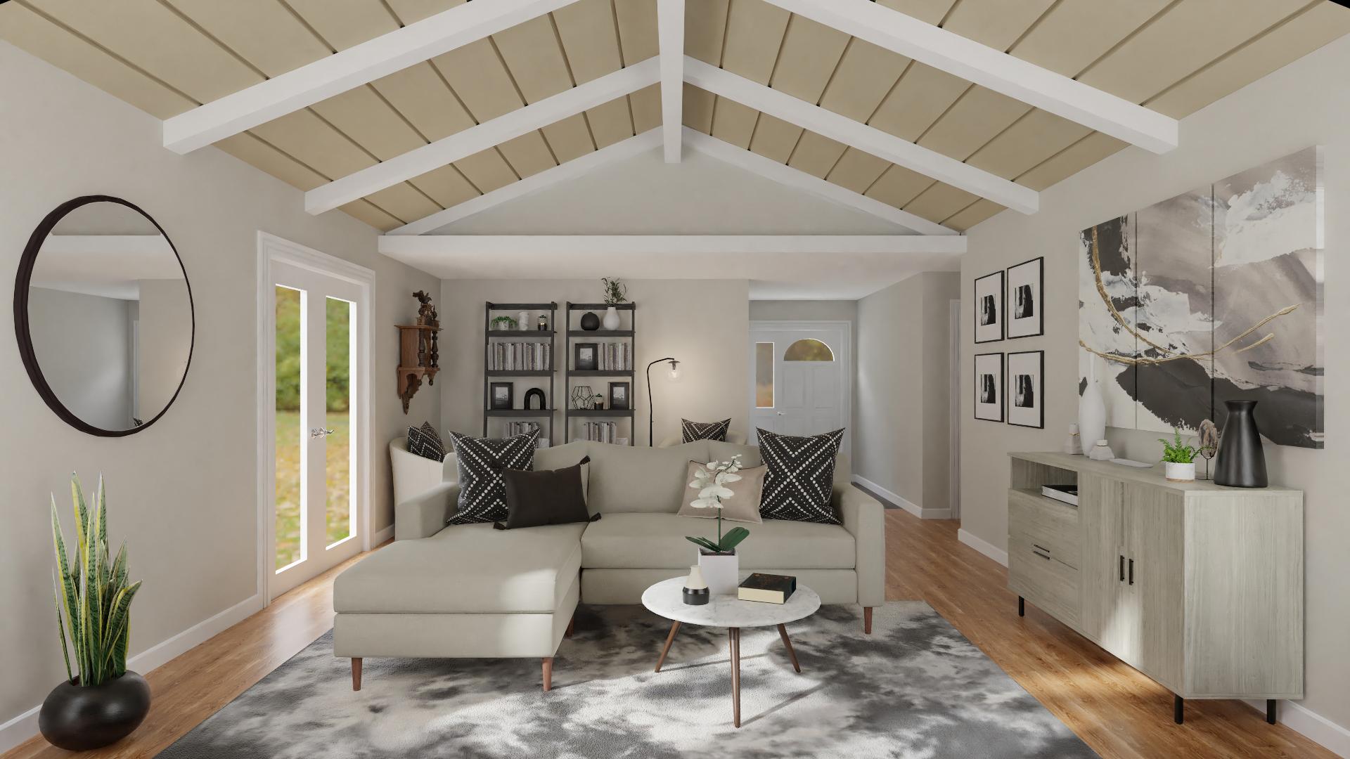 A Soothing Rustic Living Room With Vibes Of Nature