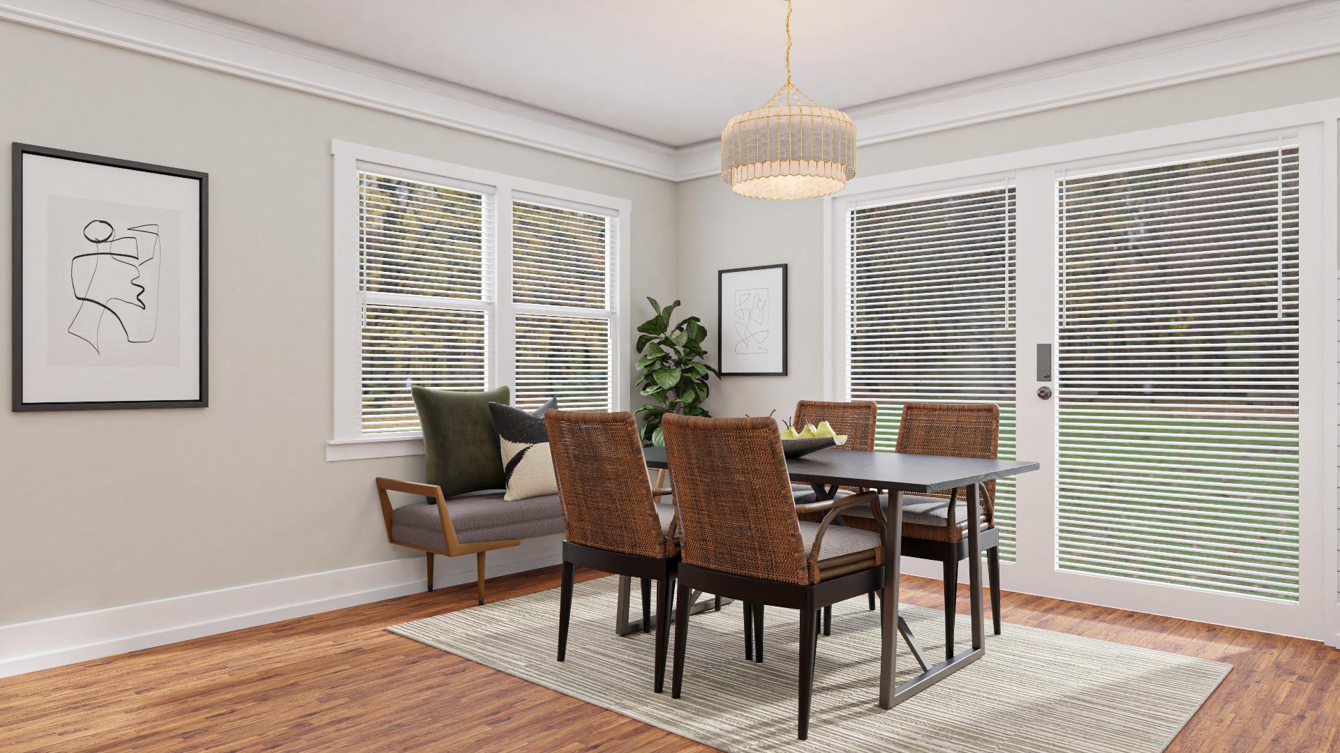 A Light & Airy Modern Bohemian Dining Room 