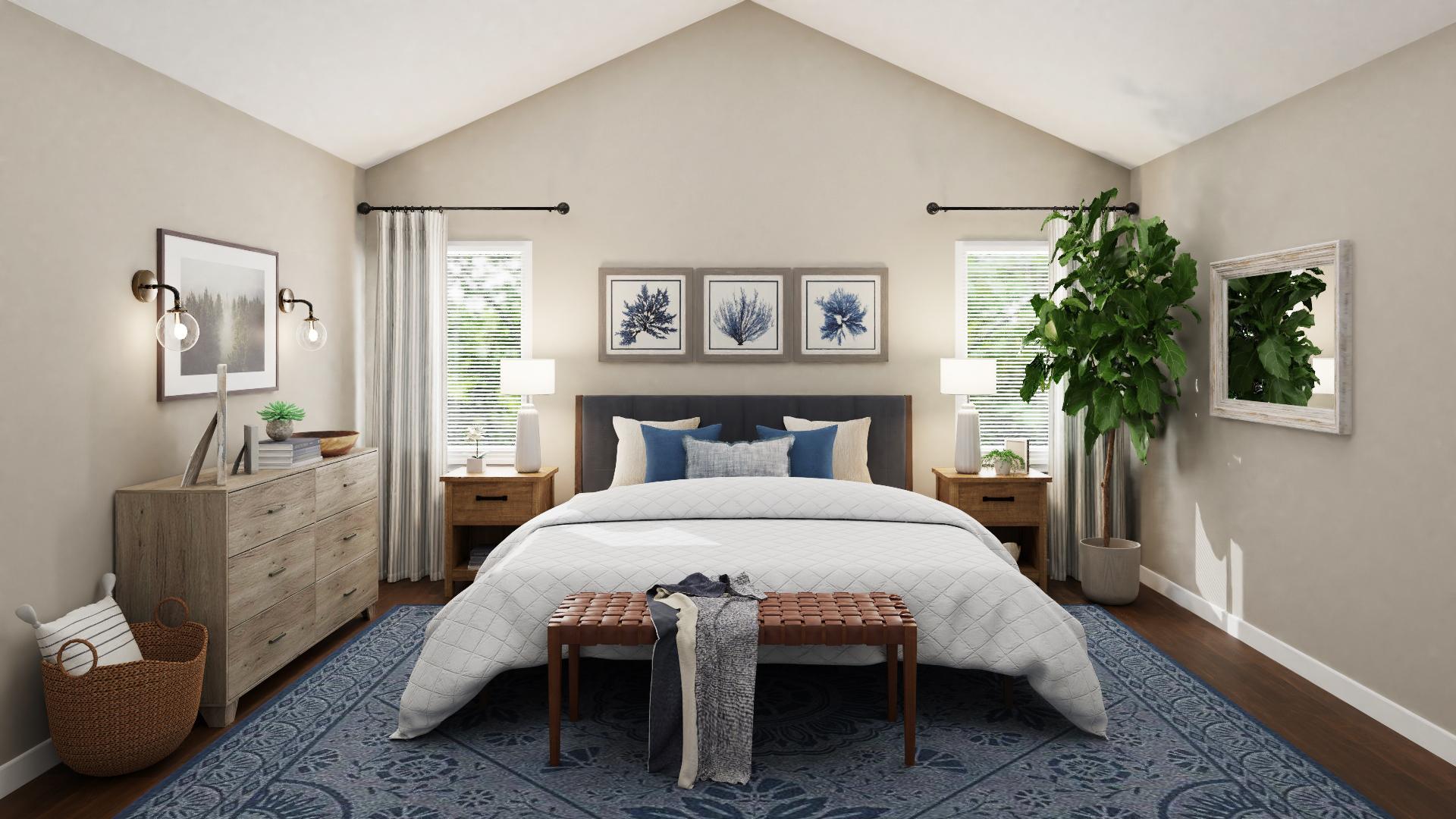 A Warm & Cozy Rustic Coastal Bedroom