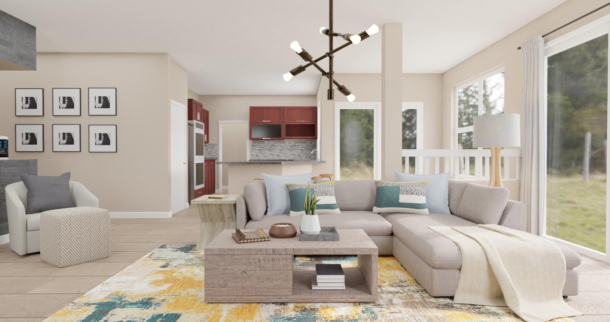 Pops Of Yellow Make It A Fun Transitional Living Room 