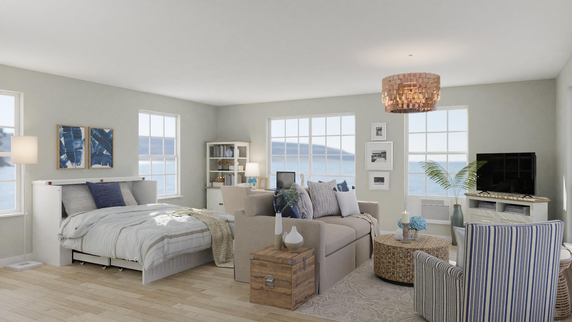 A Coastal Studio With A View Of The Bay
