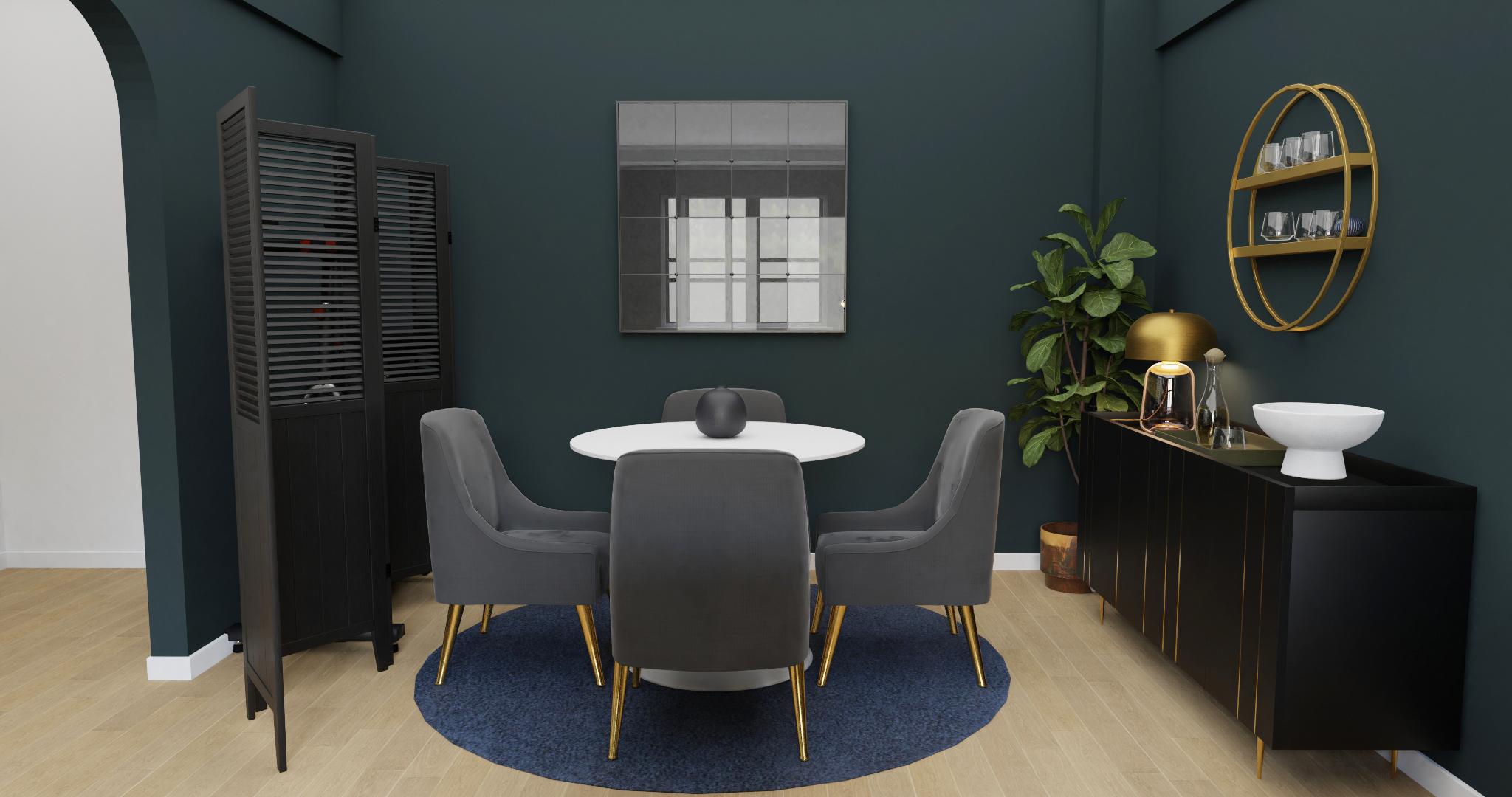 A Glam Living/Dining Room With Pizzazz