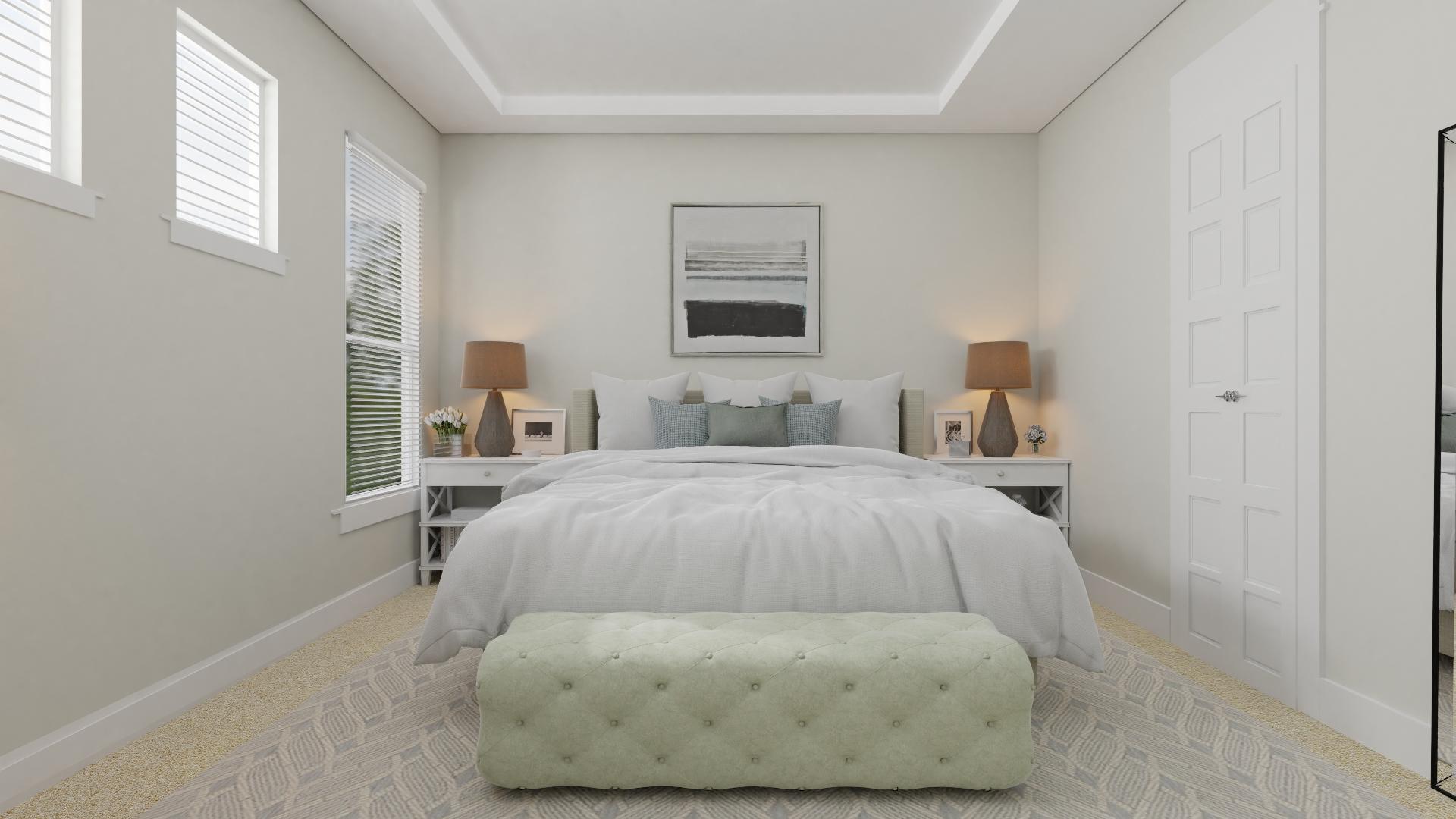 A Transitional Bedroom Filled With Harmony 