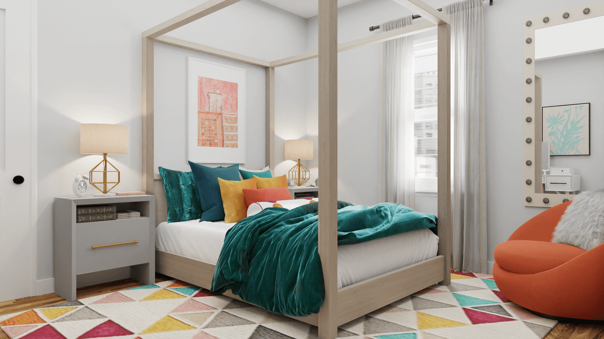 A Glitzy Glam Bedroom For A Teenage Girl