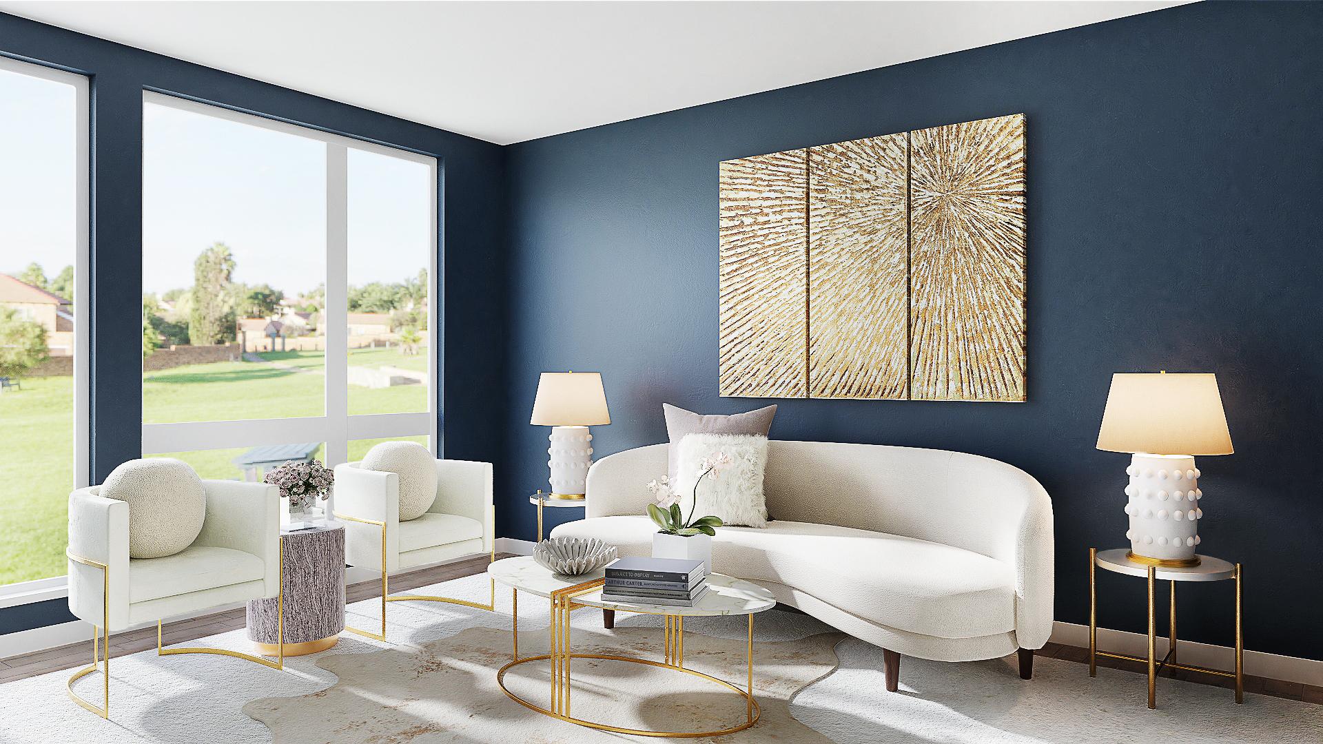 Sparks Of Gold Add Glam To This Living Room