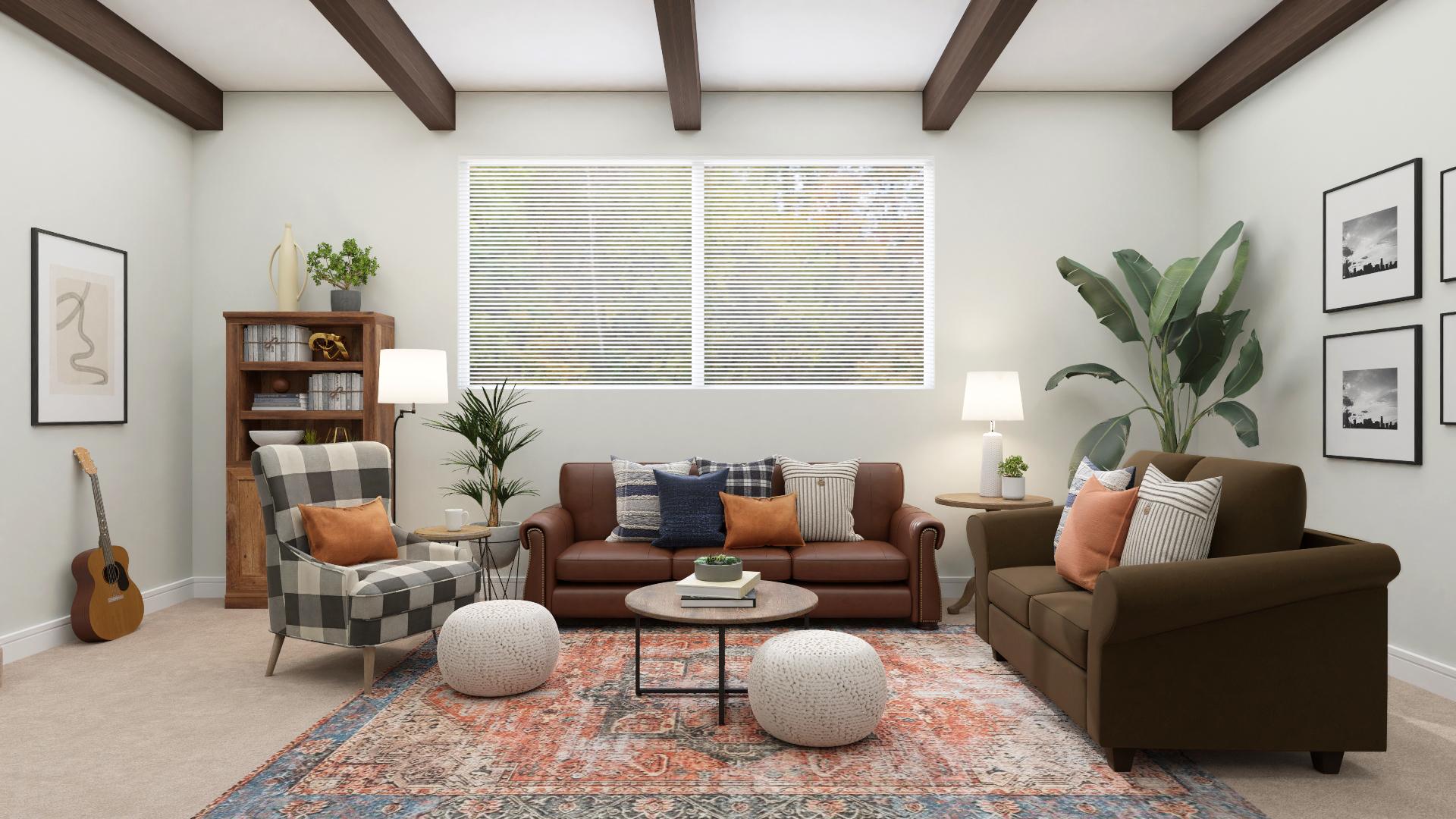 A Rustic French Country Living Room