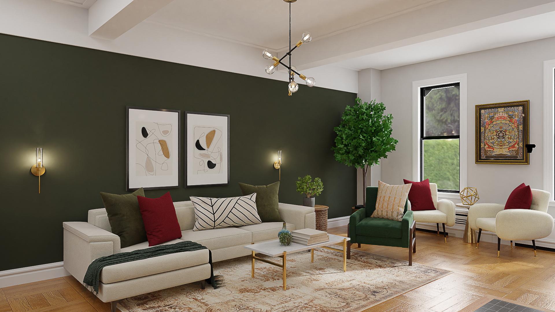 Gaudy Gold Accents: A Glam Living Room 