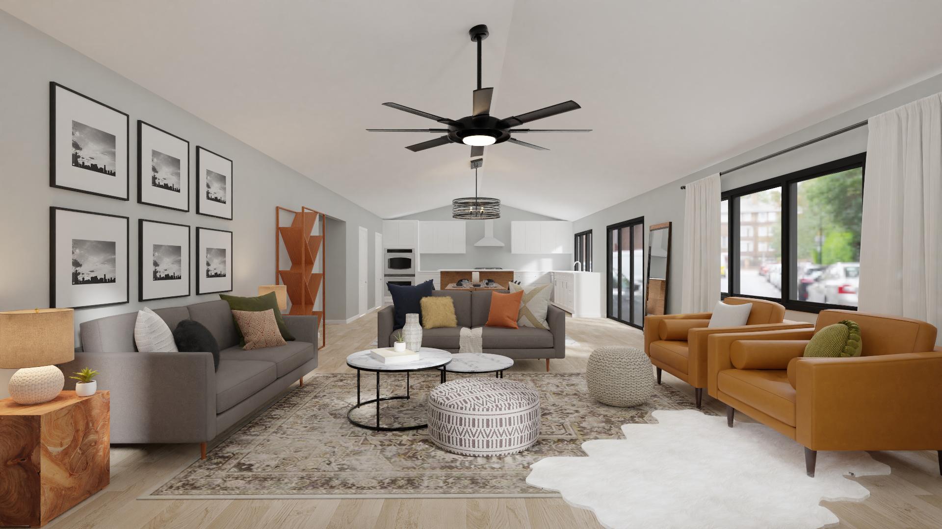 A Scandinavian Living Room With Punches Of Industrial Elements