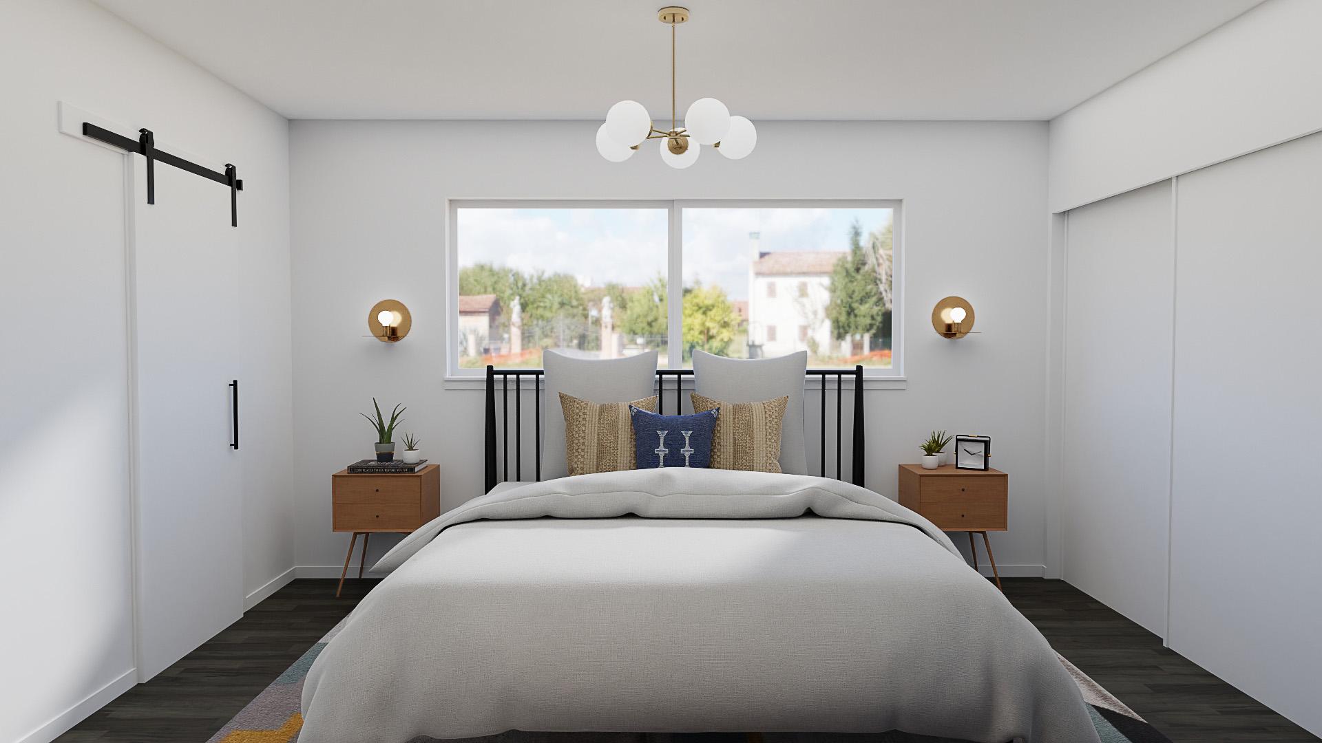 Barn Doors VS Metal Bed: A Modern Industrial Bedroom 