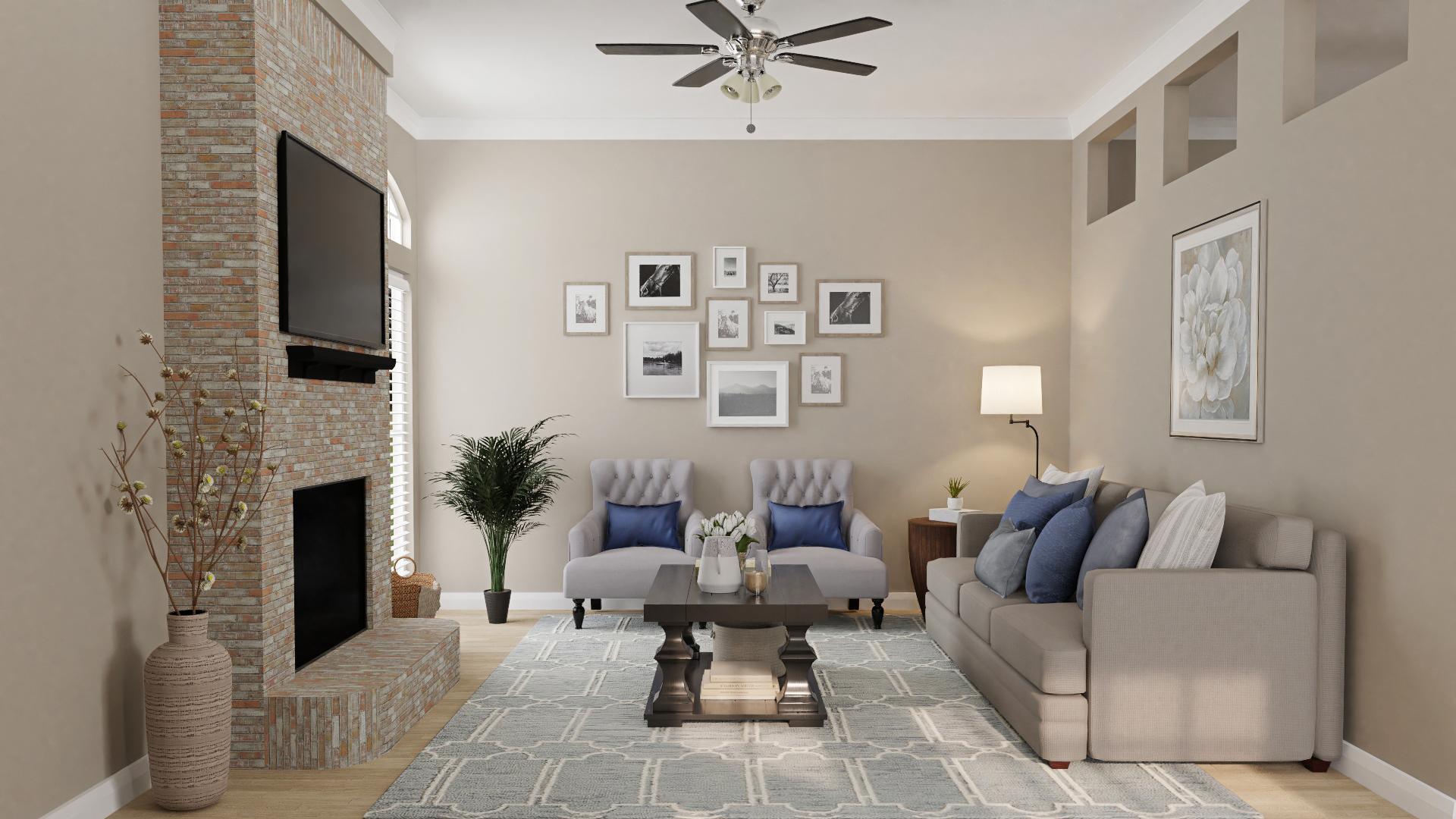 A Luxurious Transitional Living Room