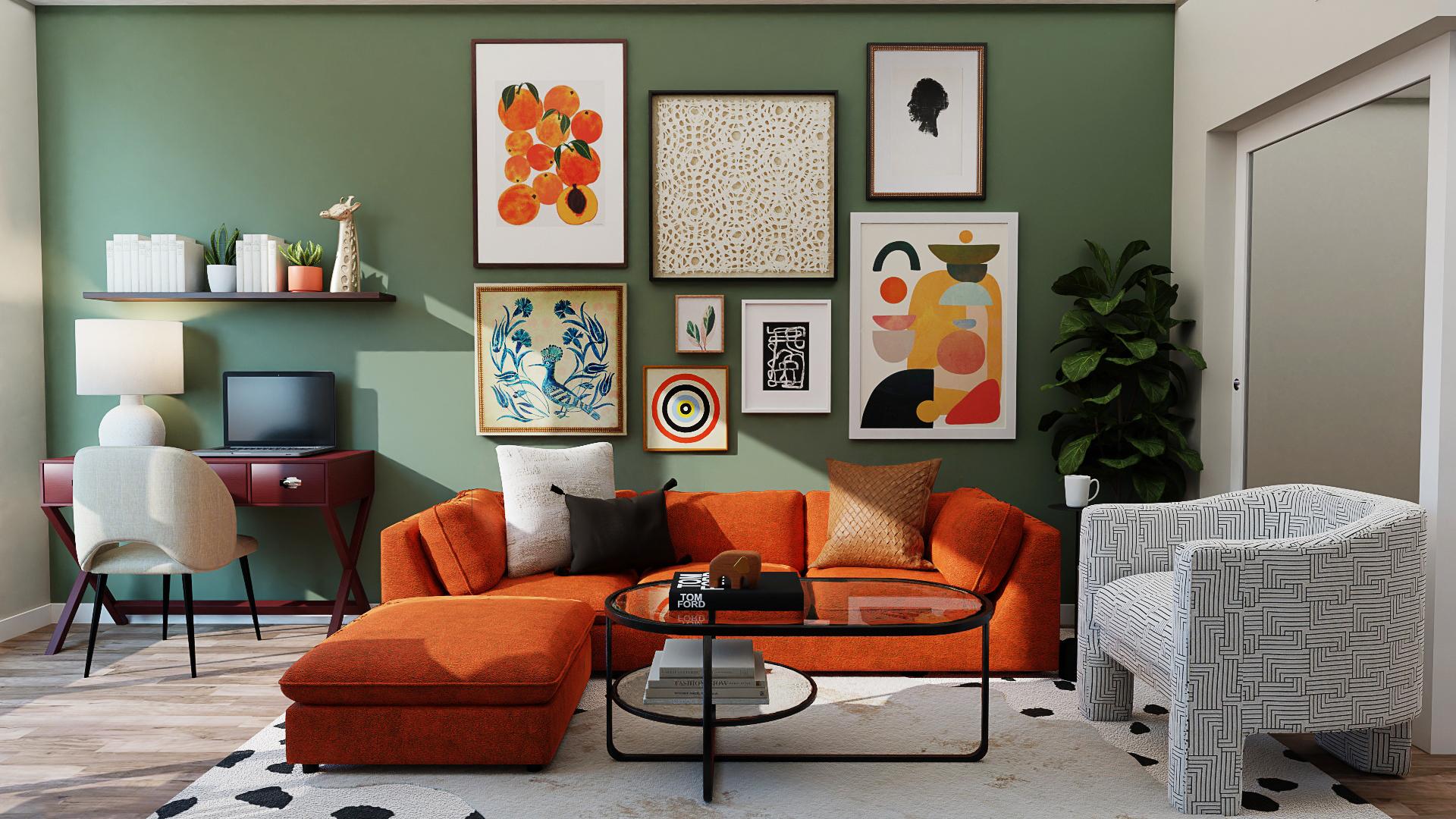 A Flavored Gallery Wall: An Eclectic Living-Dining Room