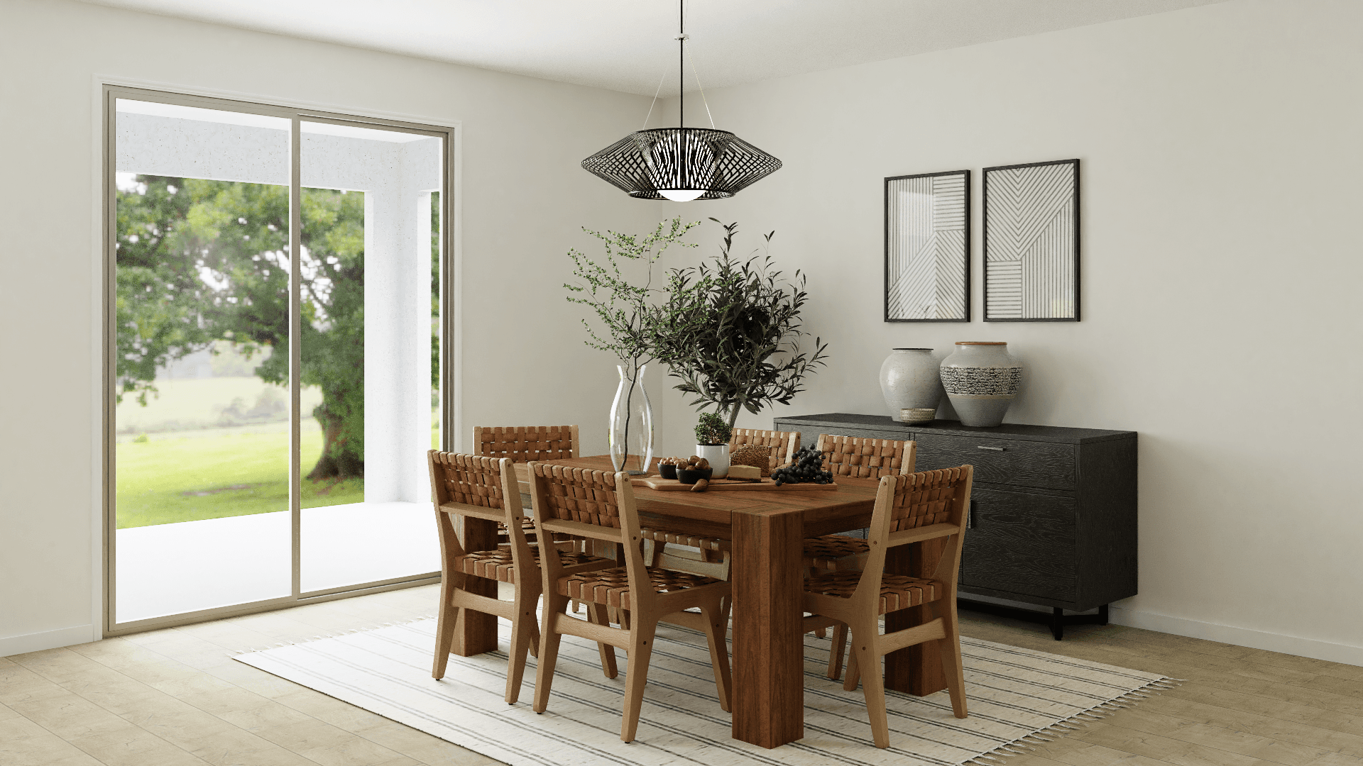 A Rustic Dining Room With An Eclectic Touch