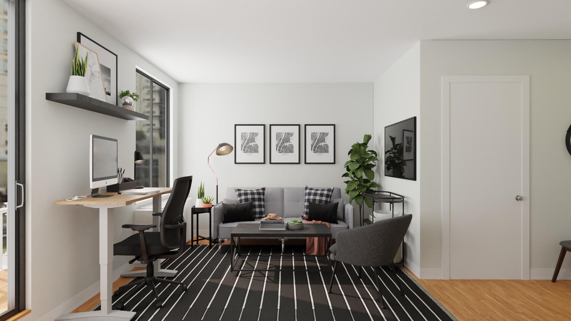 Monochrome Overdose: A Mid-Century Modern Studio