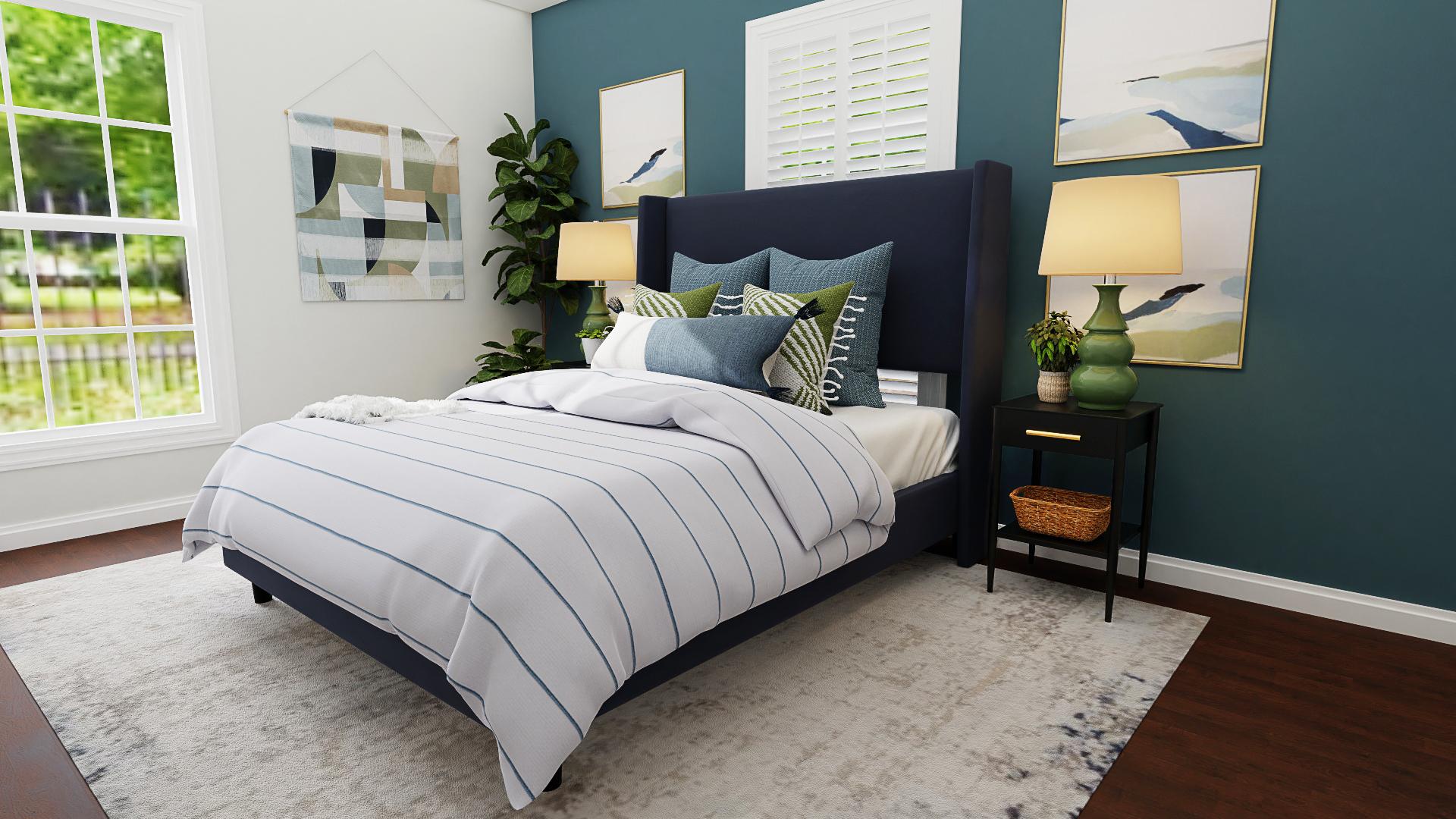 Spring-Ready: A Mid-Century Glam Bedroom