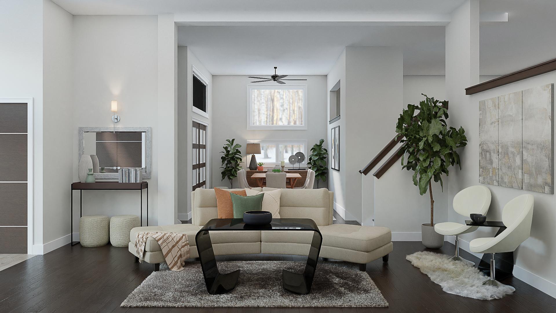 A Stunning Modern Living-Dining Room