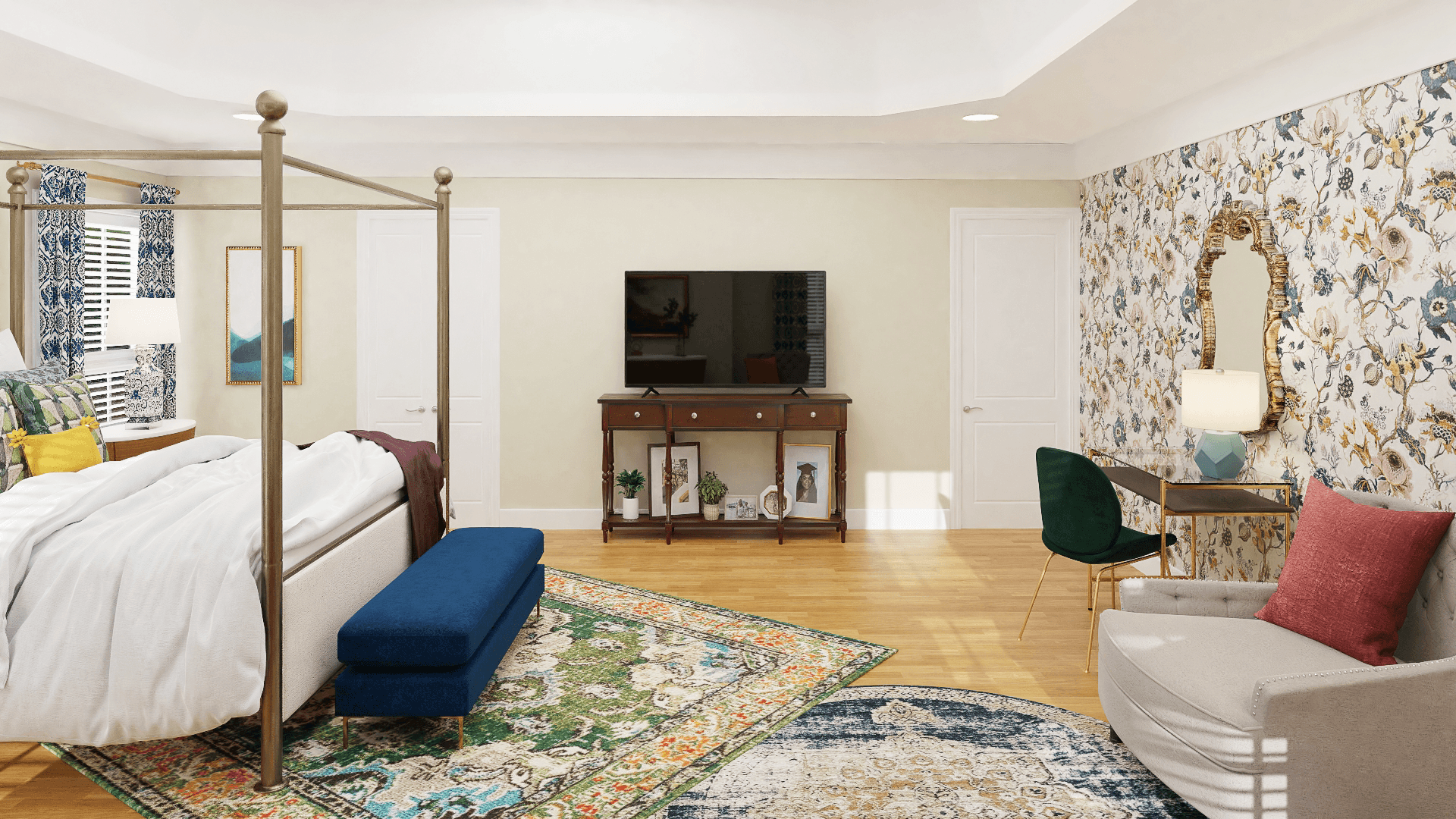 A Floral Vintage Glam Bedroom