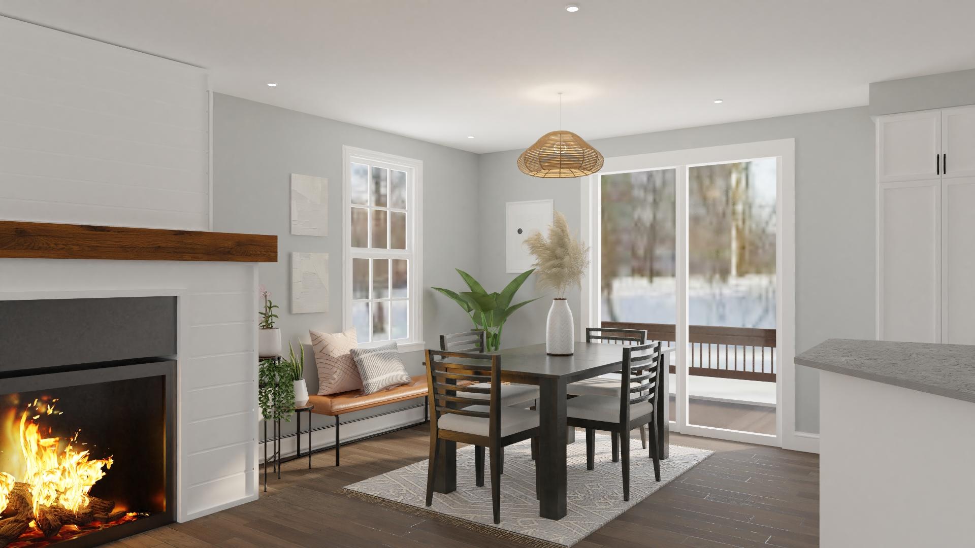 Shades Of Olive: A Mid-Century Dining Room