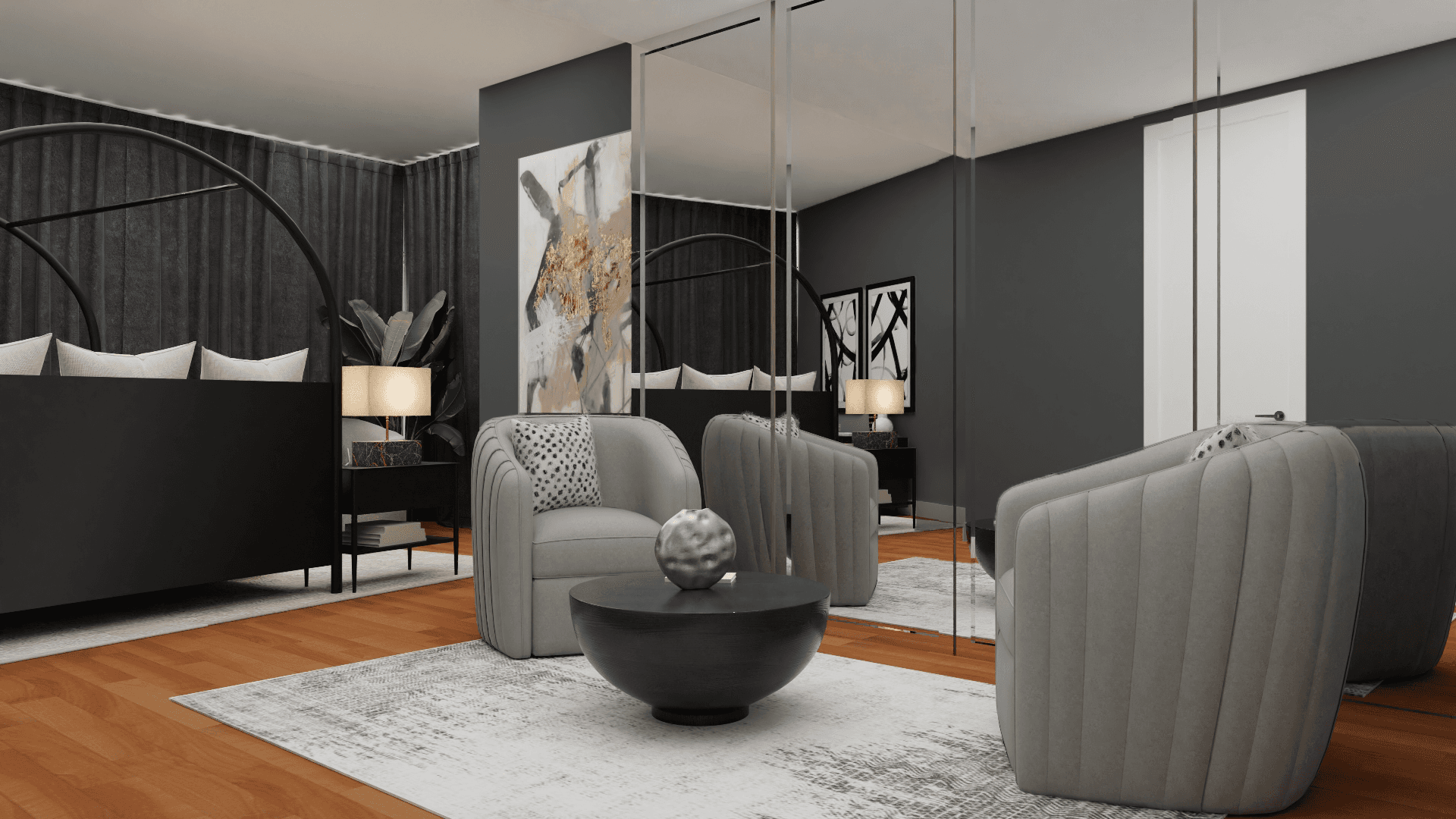 Canyon Canopy Bed: A Modern Glam Bedroom