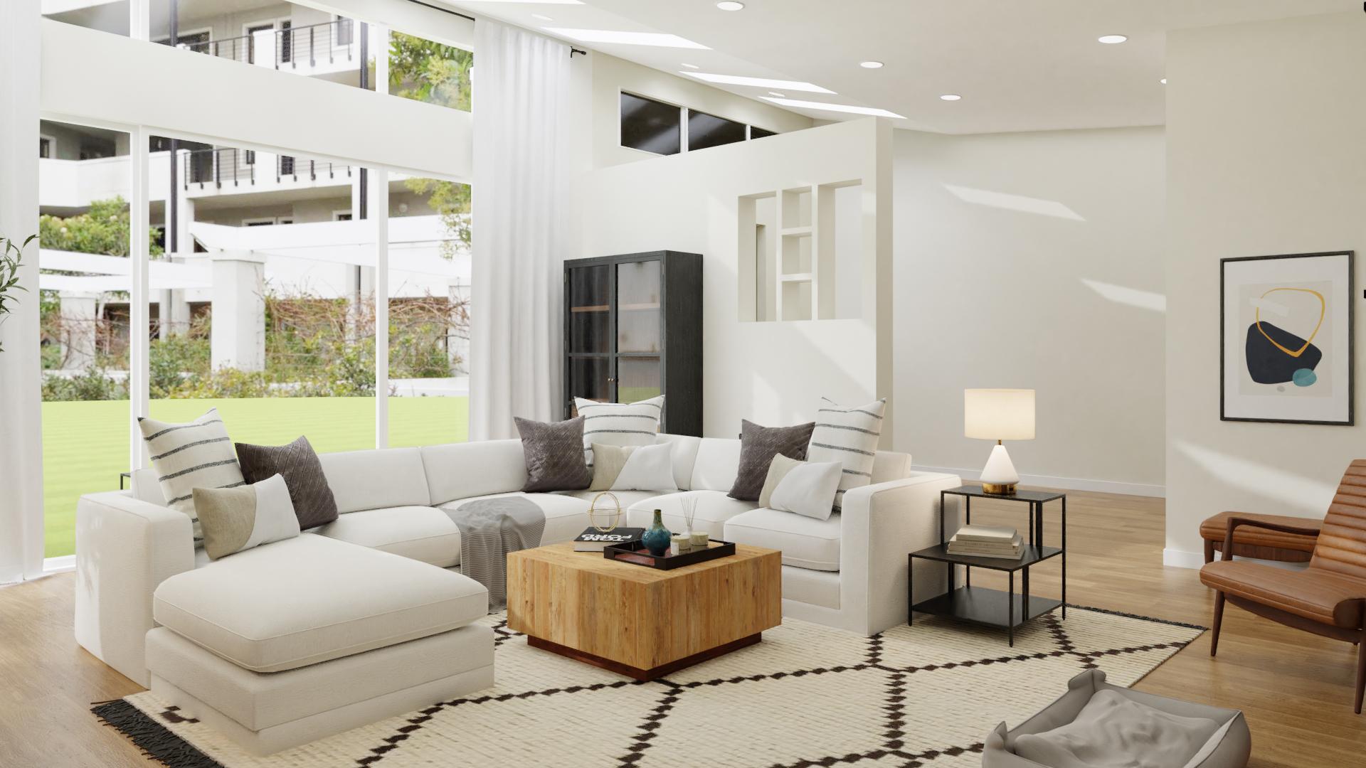 A Sunny Modern Rustic Living Room