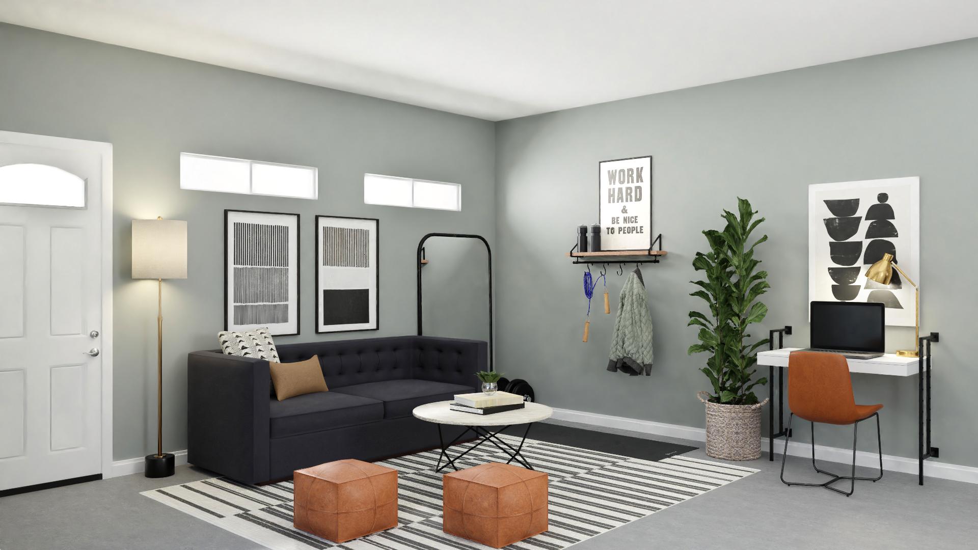 A Mint Green Mid-Century Industrial Studio