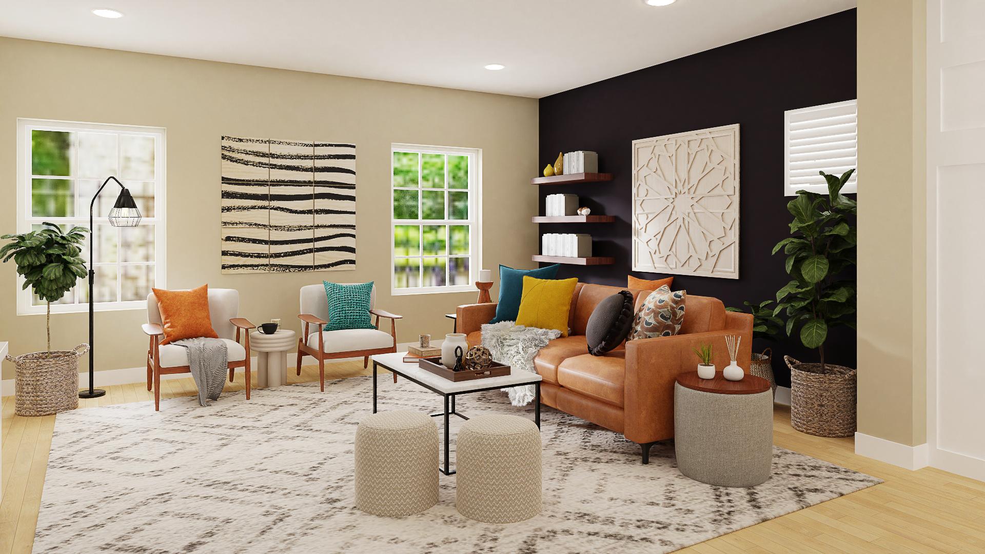An Energising Eclectic Living-Dining Room