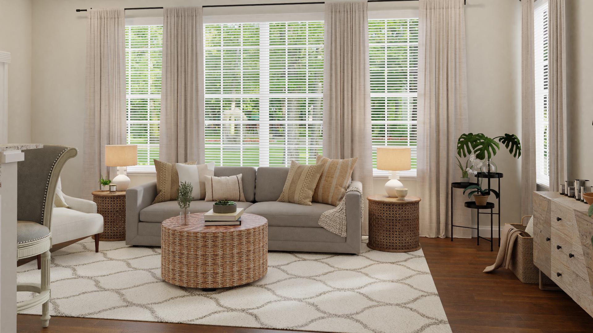 A Regal French Country Coastal Living Room