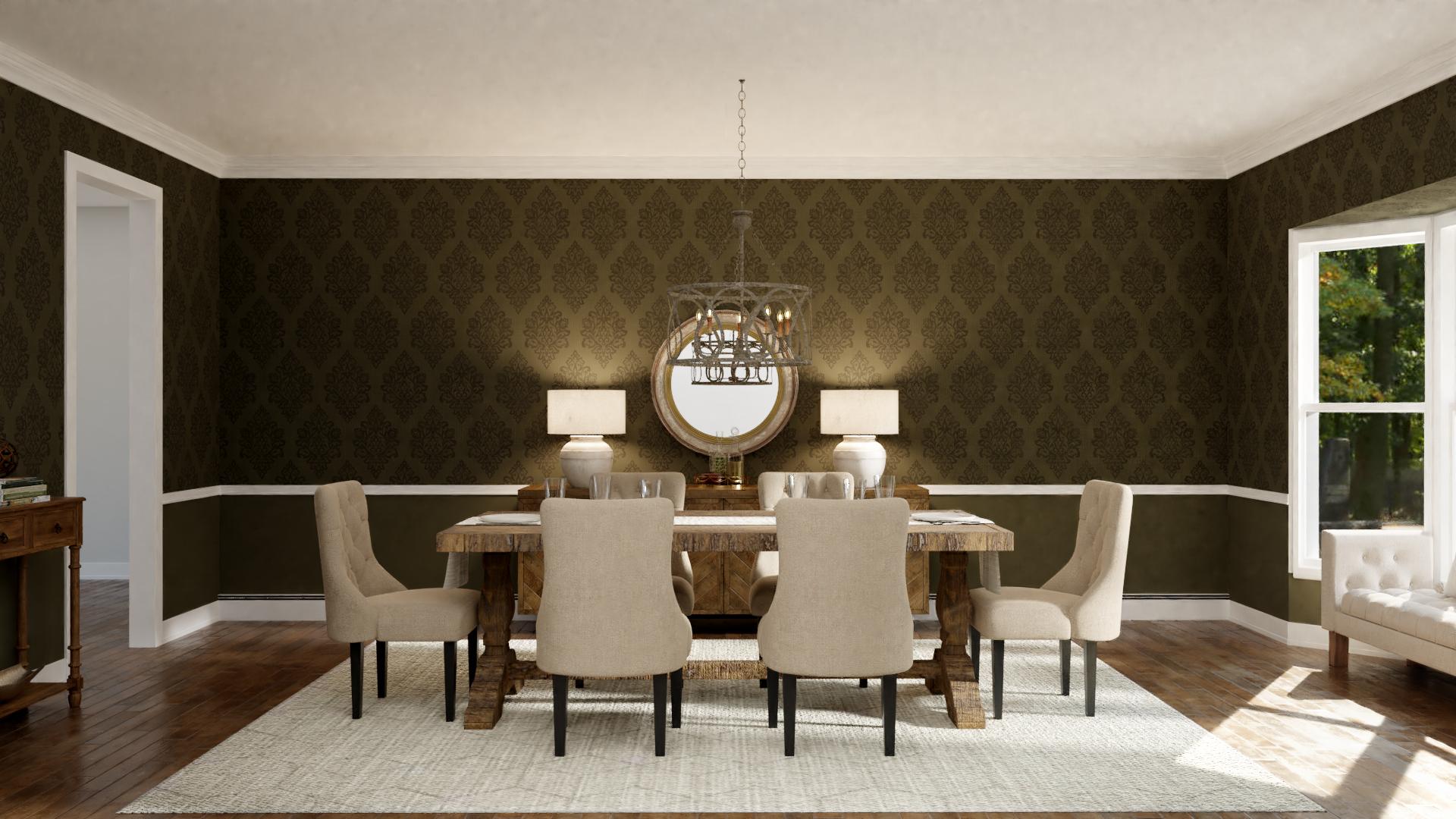 A Dramatic Art Deco Dining Room