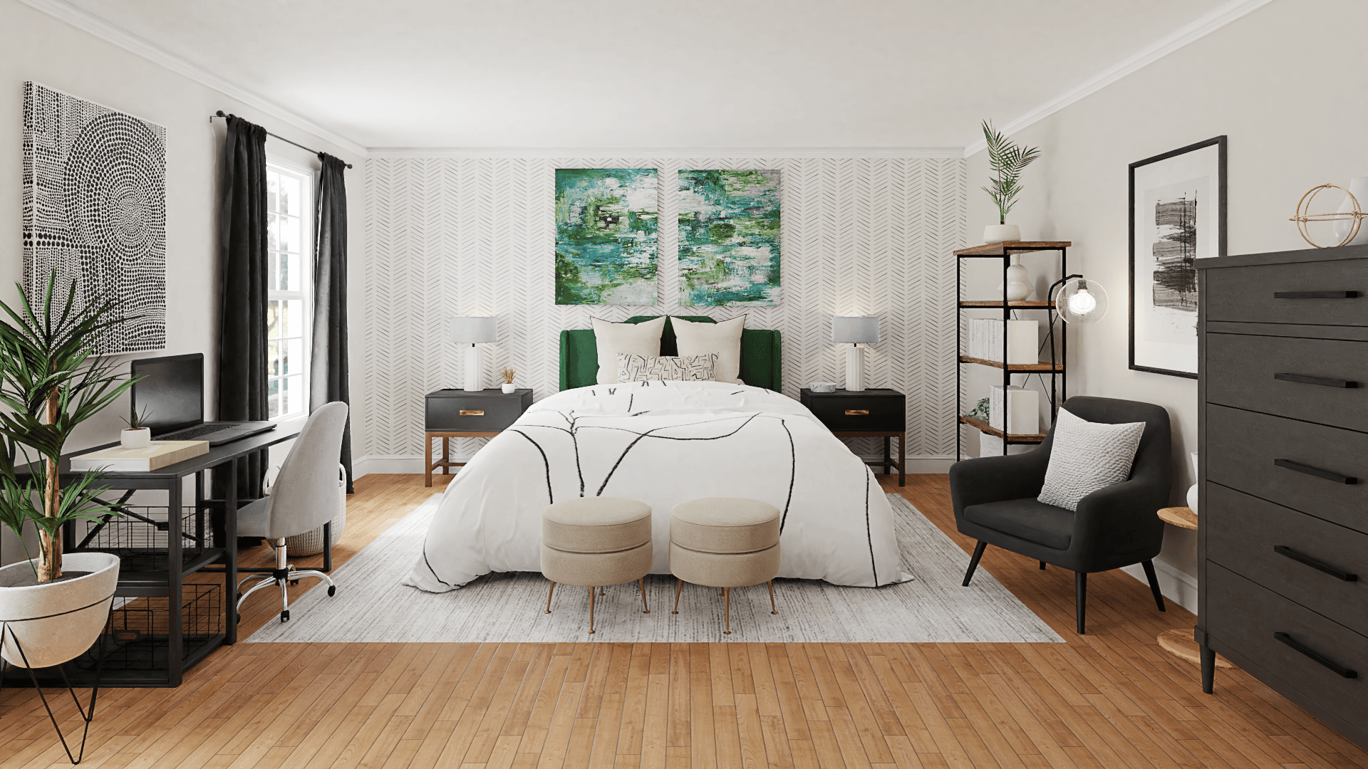 A Glam Bedroom Lost In Contemporary Comfort