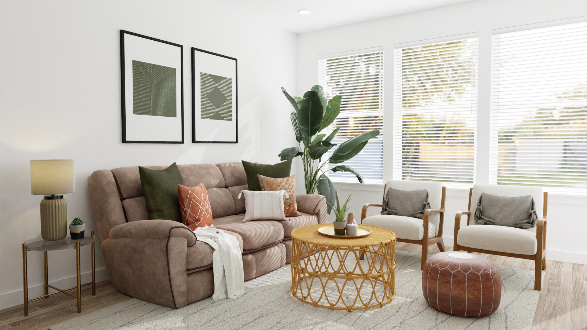 A Breezy Boho Living-Dining Room