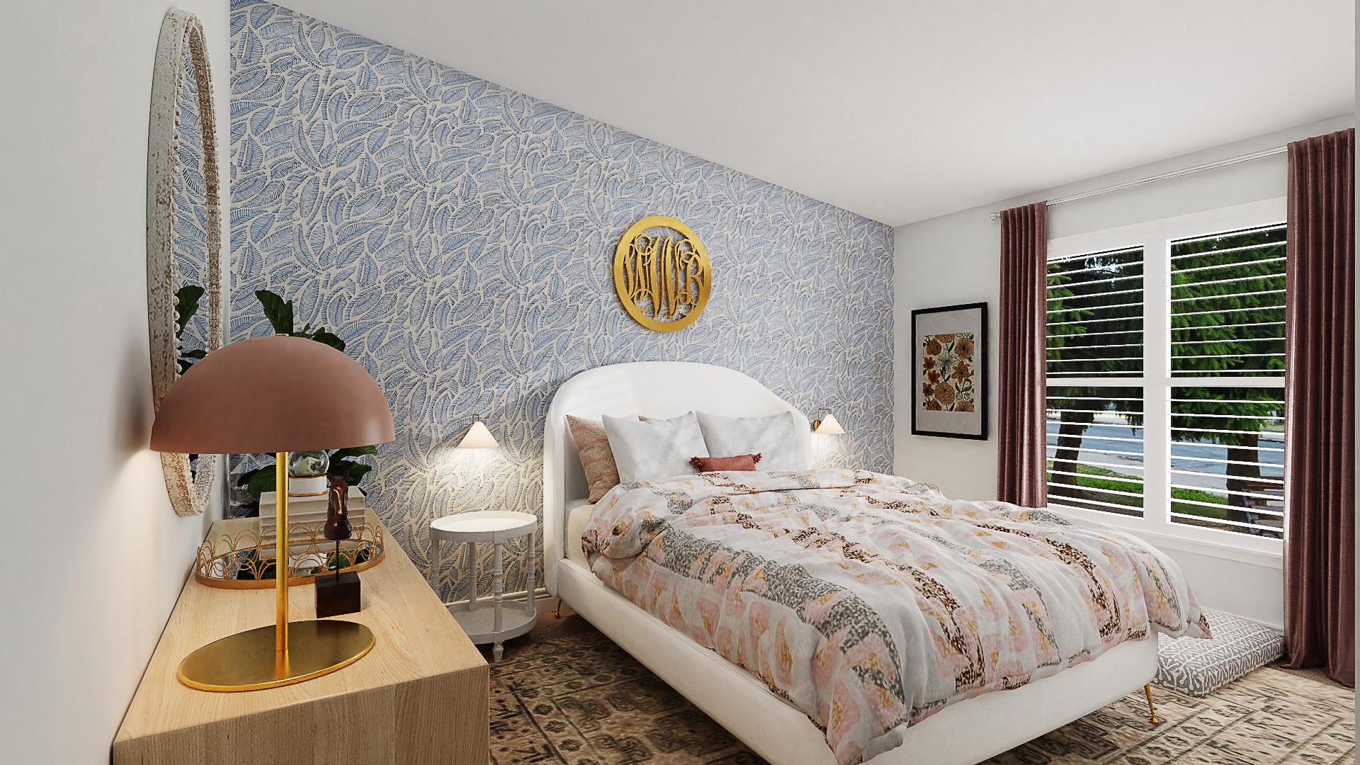 A Coastal Bedroom Designed For A Young Lady