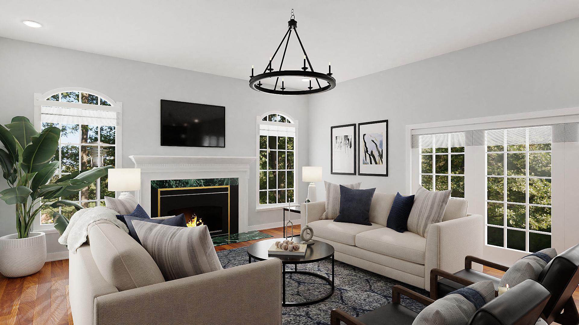 Rugs Add Style: An Industrial Living Room
