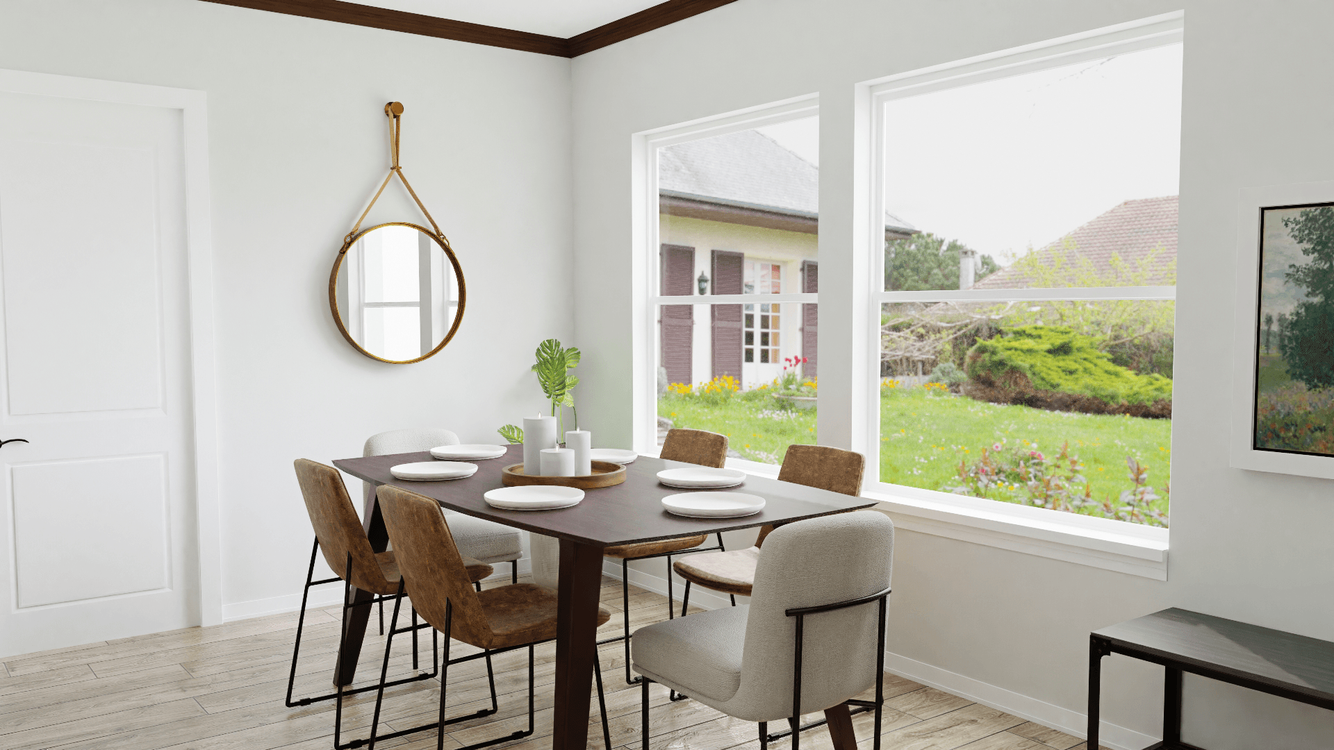 A Modern Dining Room With A View