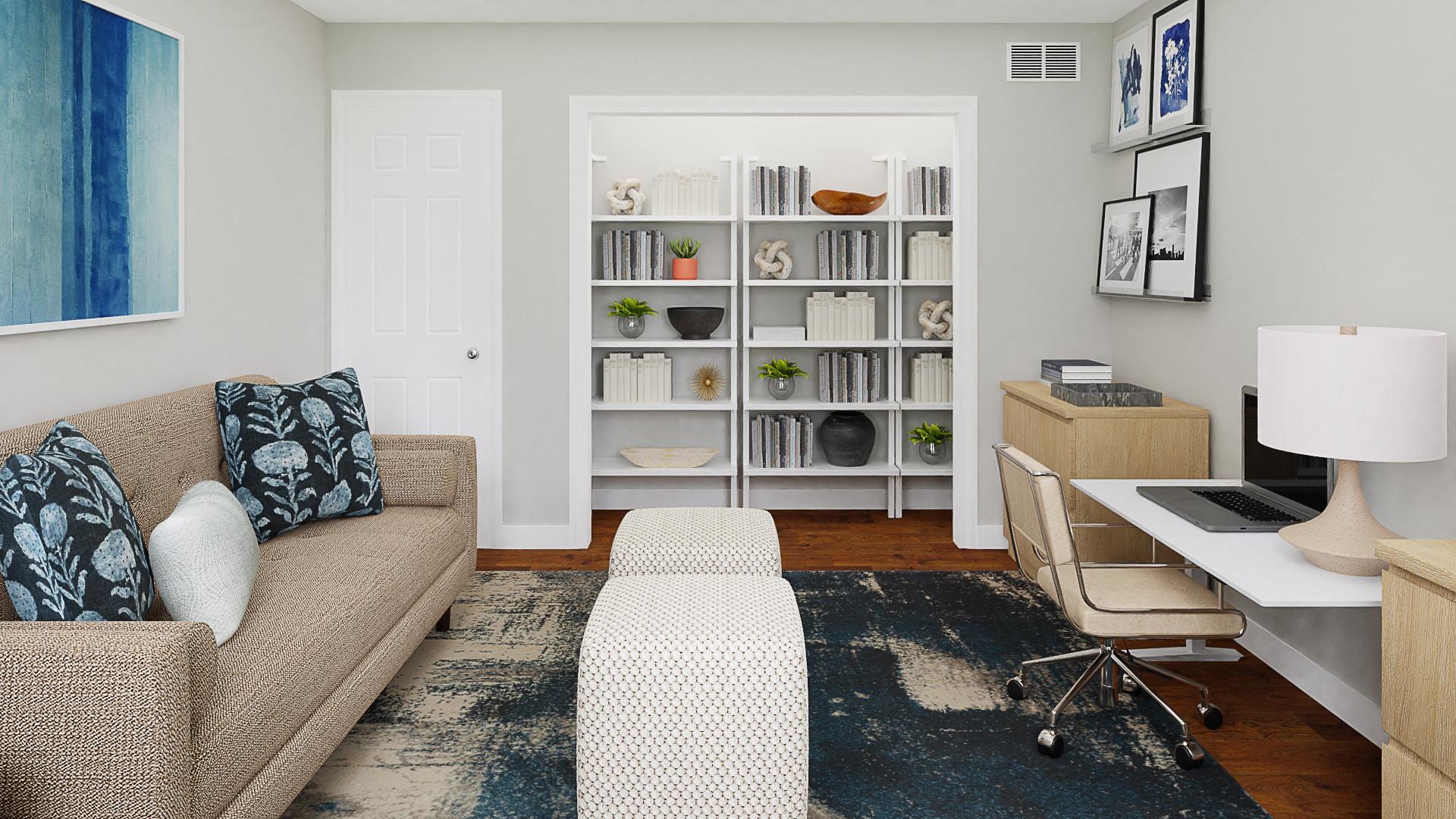 Modern & Casual: A Coastal Home Office
