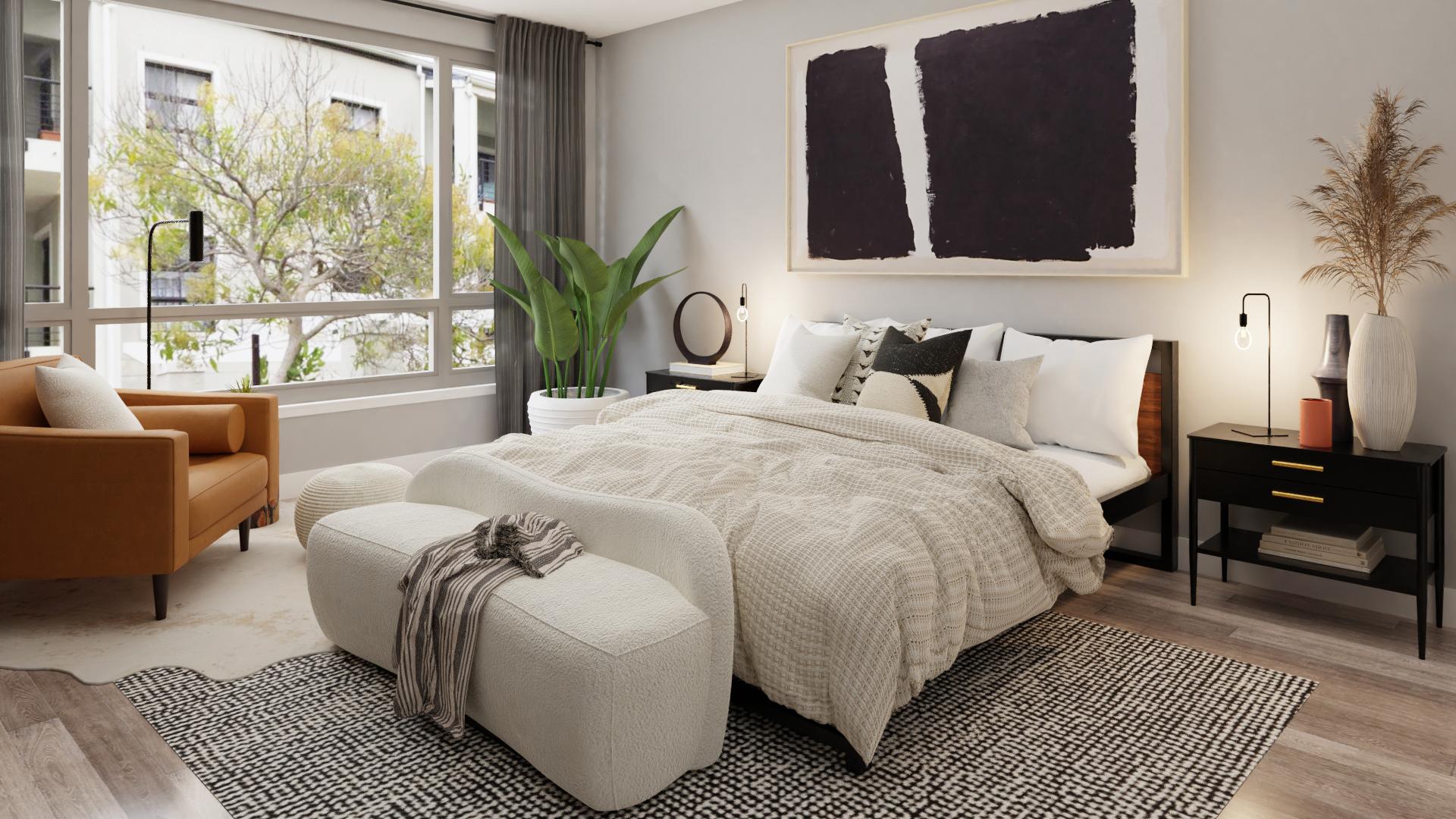 A Modern, Glam & Organized Bedroom