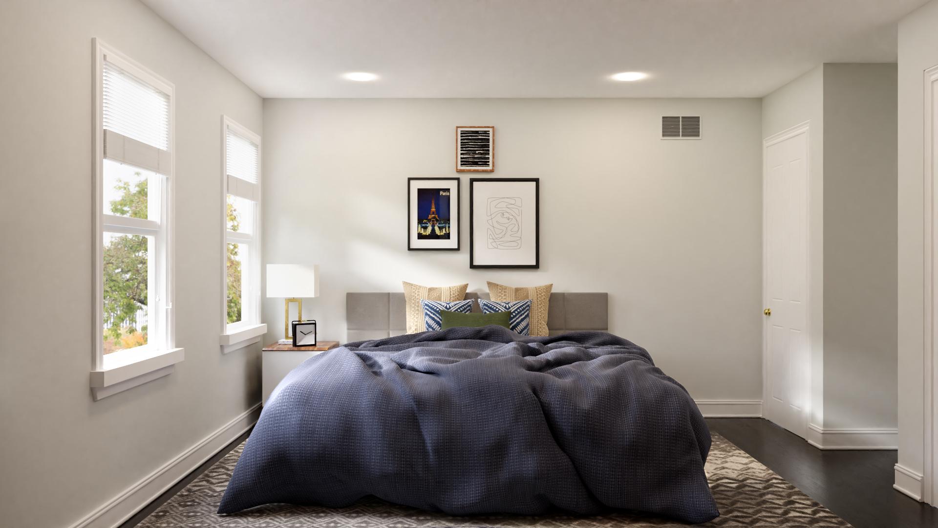 Fireplace & Dog-Inn: A Mid-Century Modern Bedroom